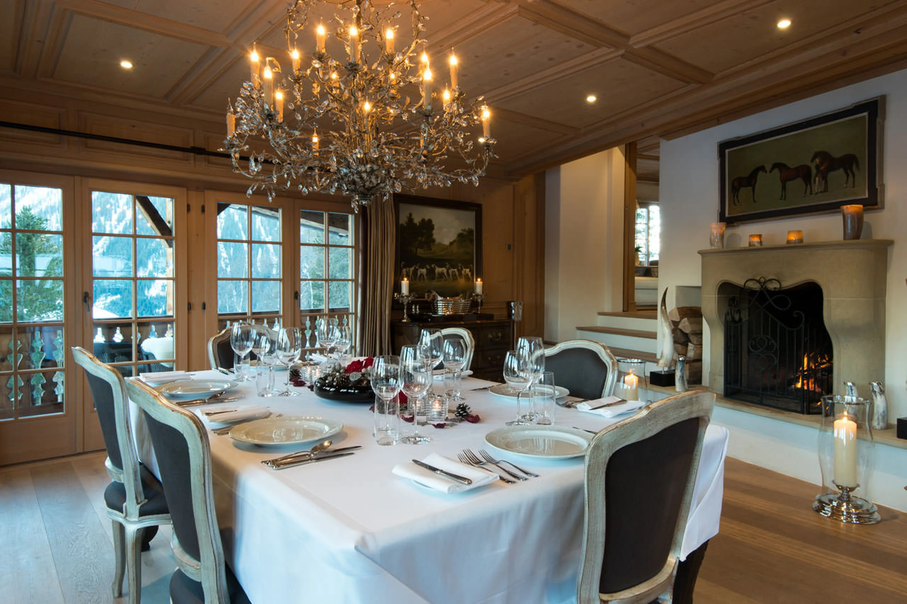 Dining area at Tivoli Lodge in Davos