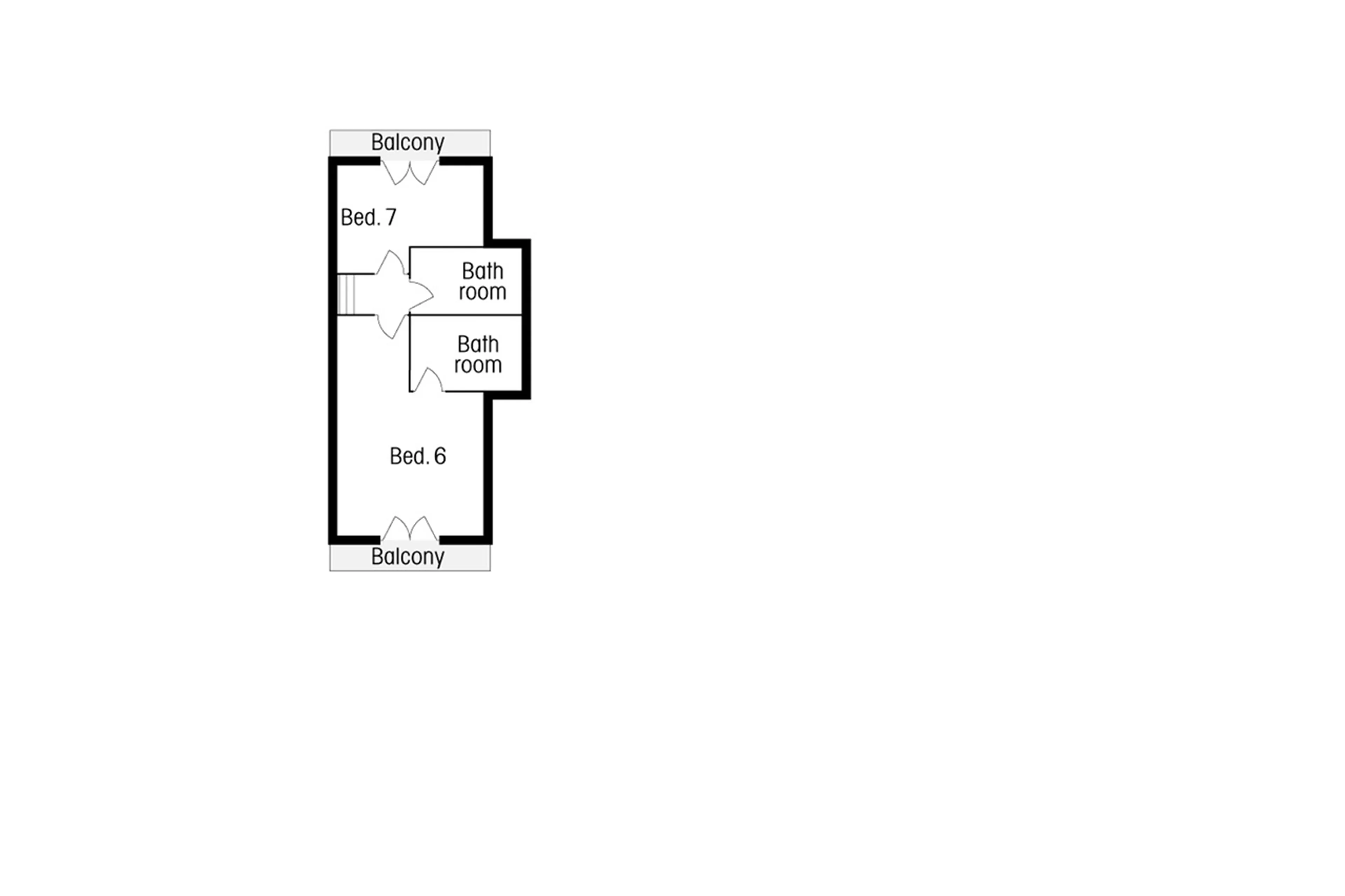 Level three floor plan of  Tivoli Lodge in Davos
