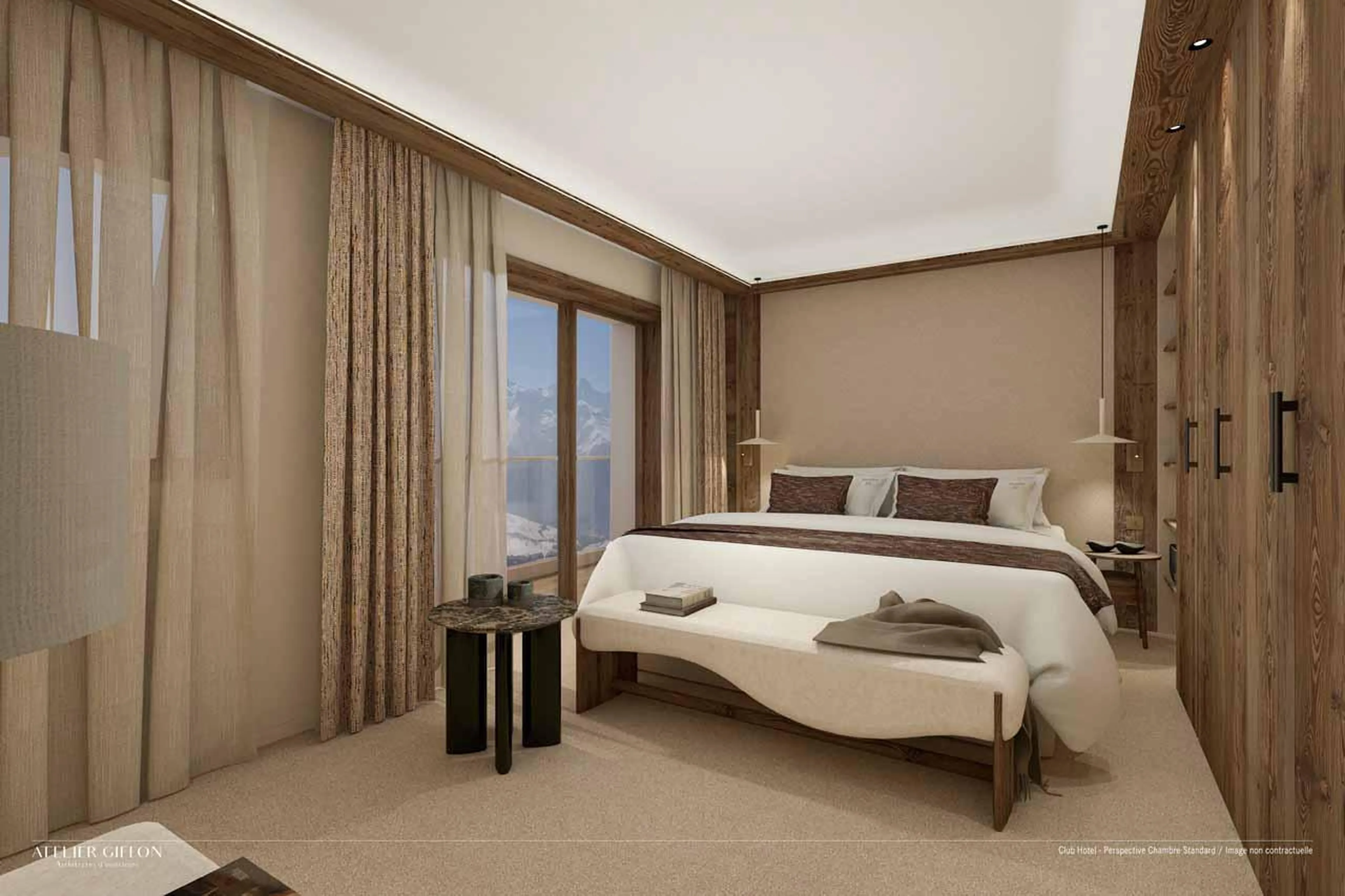 Double bedroom in Atmosphere Apartment 401, Courchevel 1850