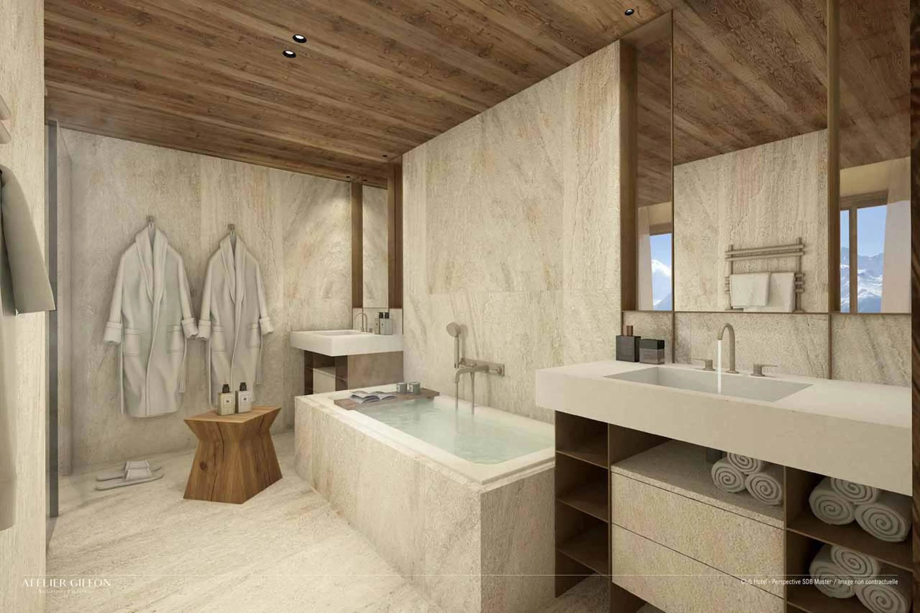 En-suite bathroom in Atmosphere Apartment 401, Courchevel 1850