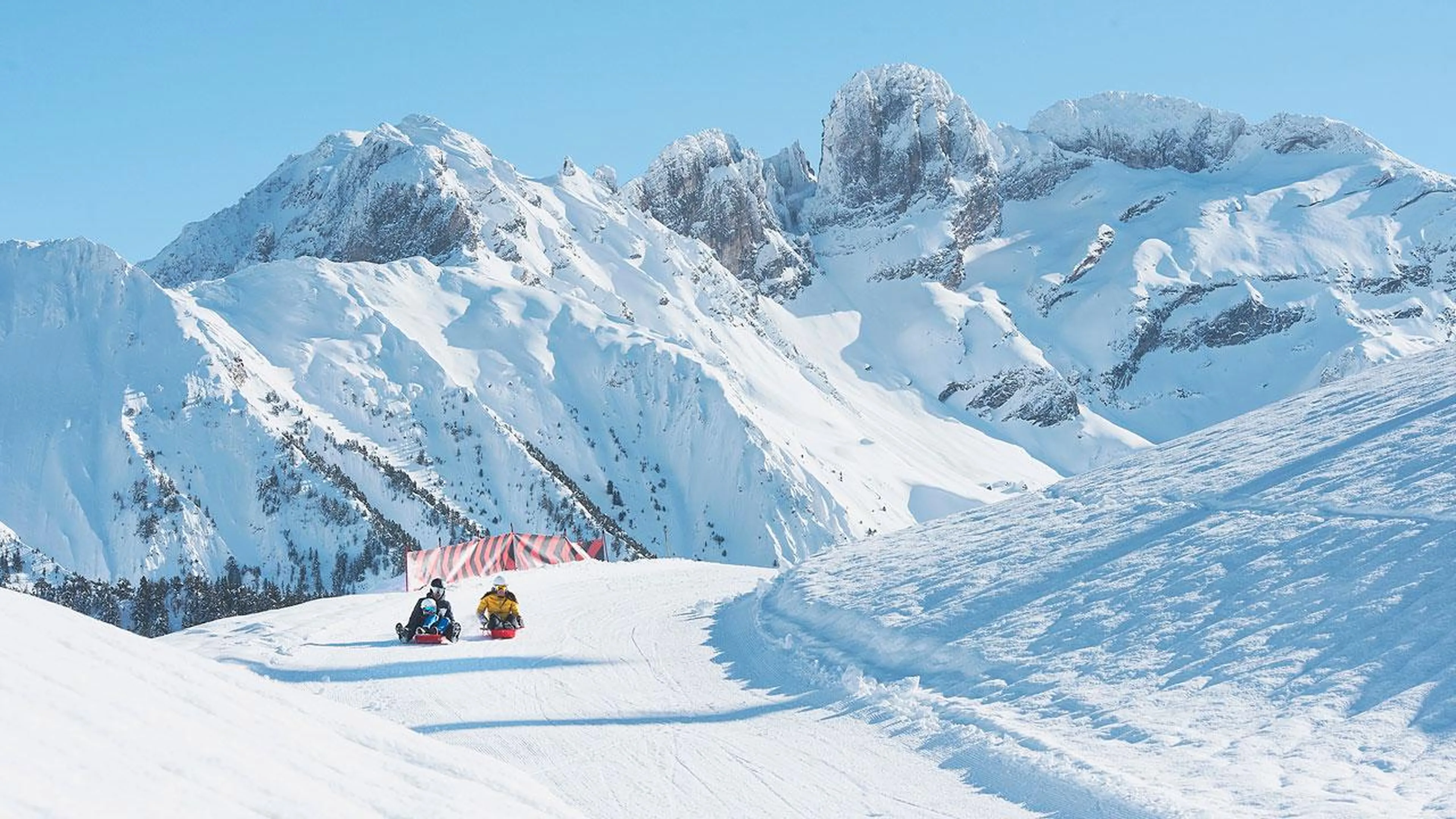 Toboganning in Courchevel 1650