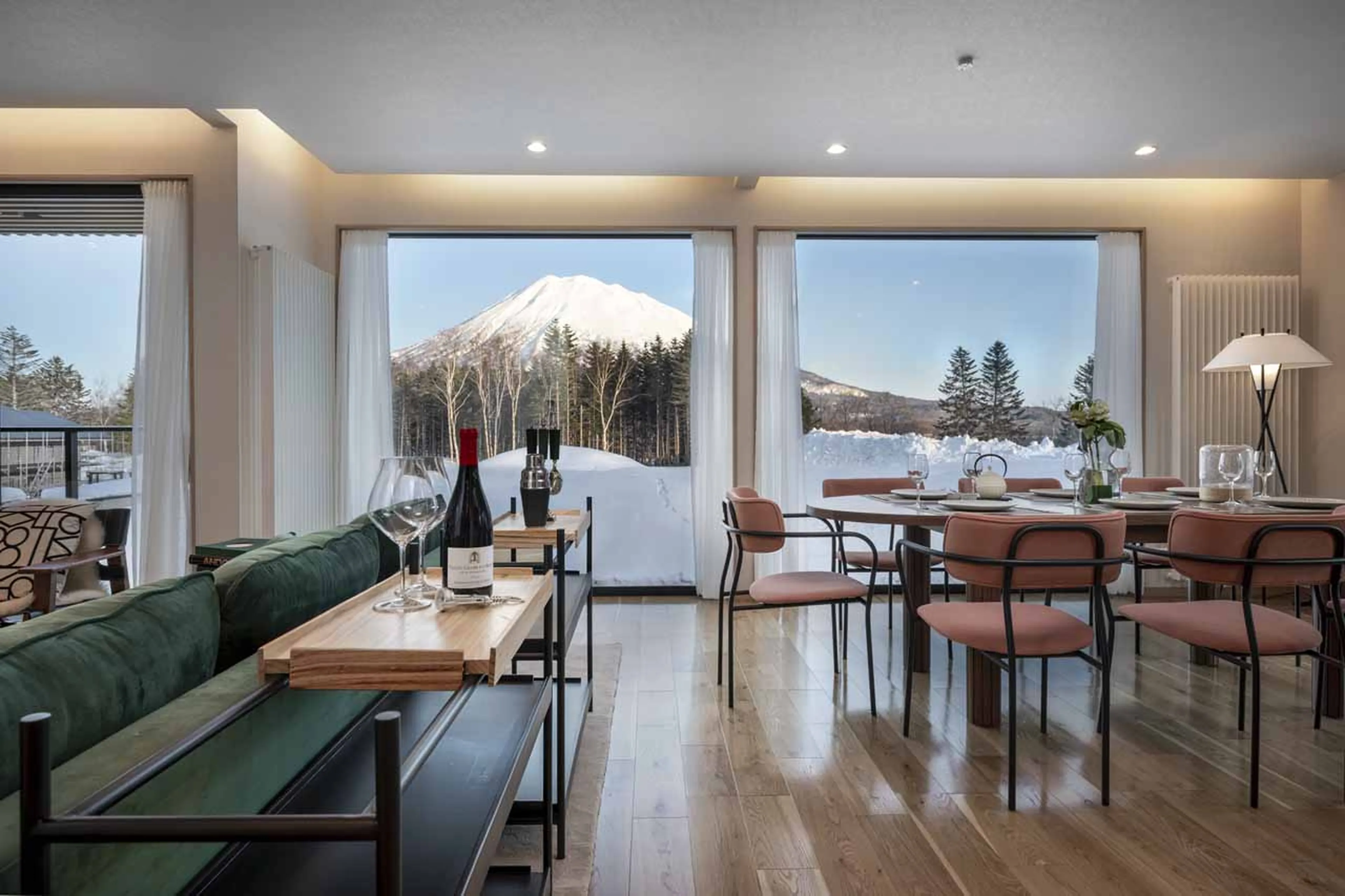 Dining area at Tsurara Villa in Niseko