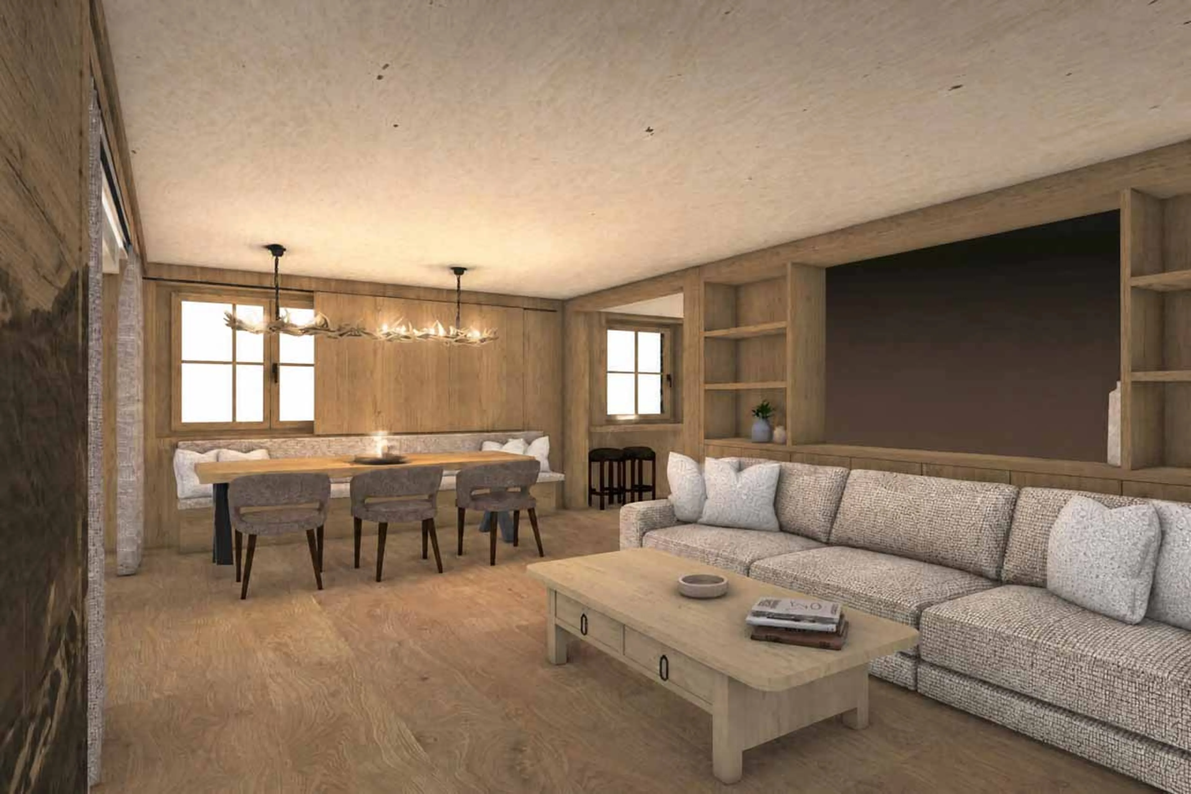 Open-plan living area at Apartment Ula Signature 105 Family in Lech