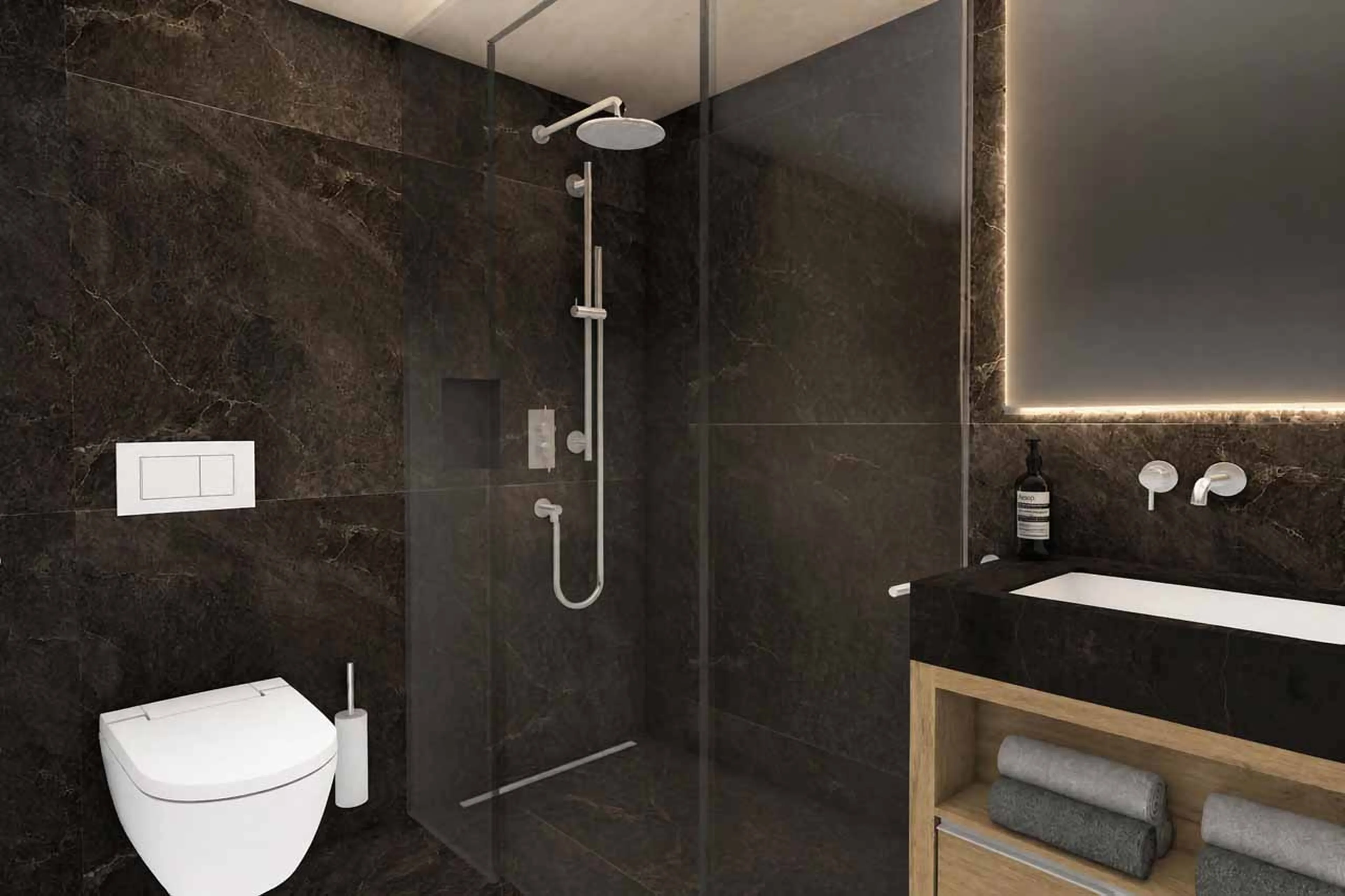 En-suite shower room at Apartment Ula Signature 105 Family in Lech