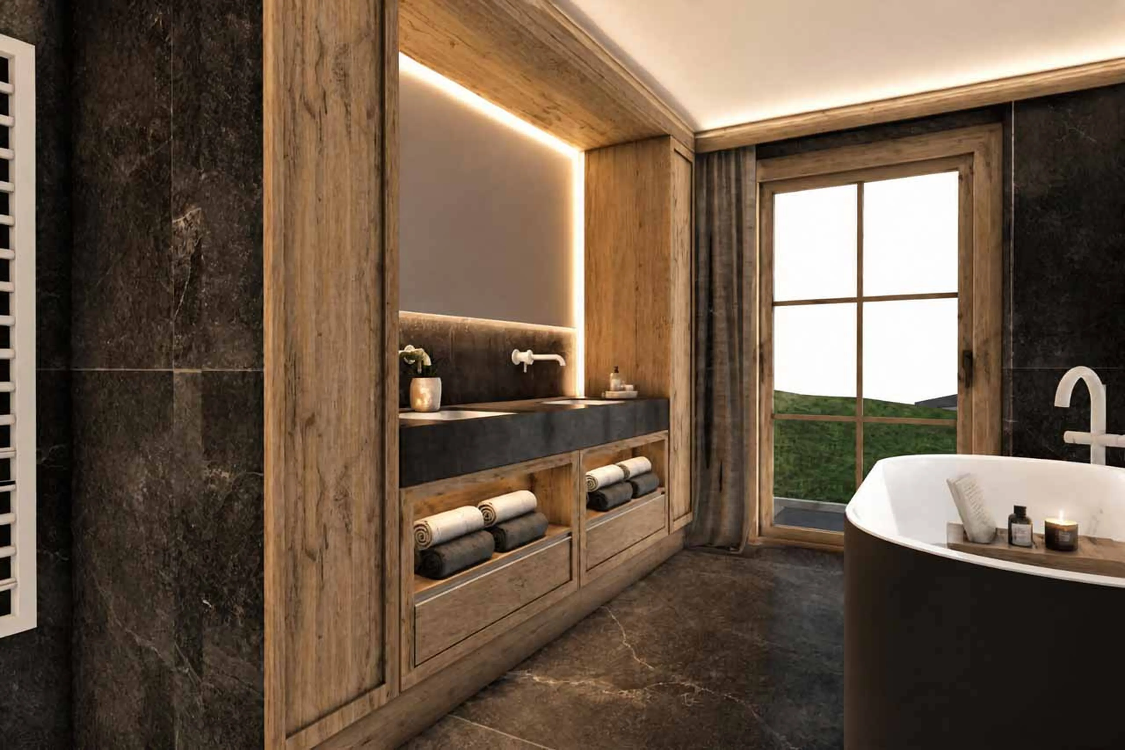 En-suite bathroom at Apartment Ula Signature 102 in Lech