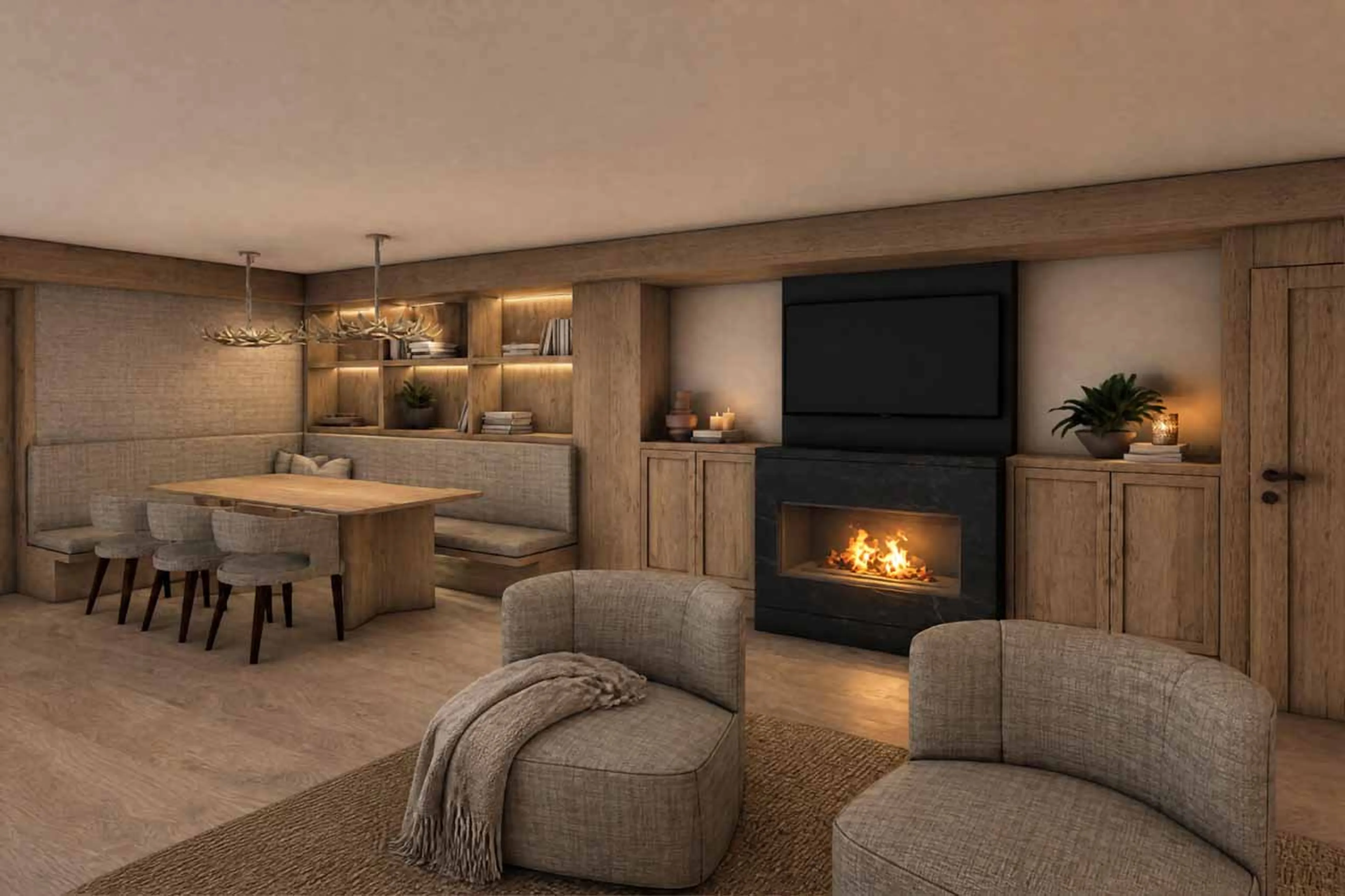 Living area at Apartment Ula Signature 102 in Lech