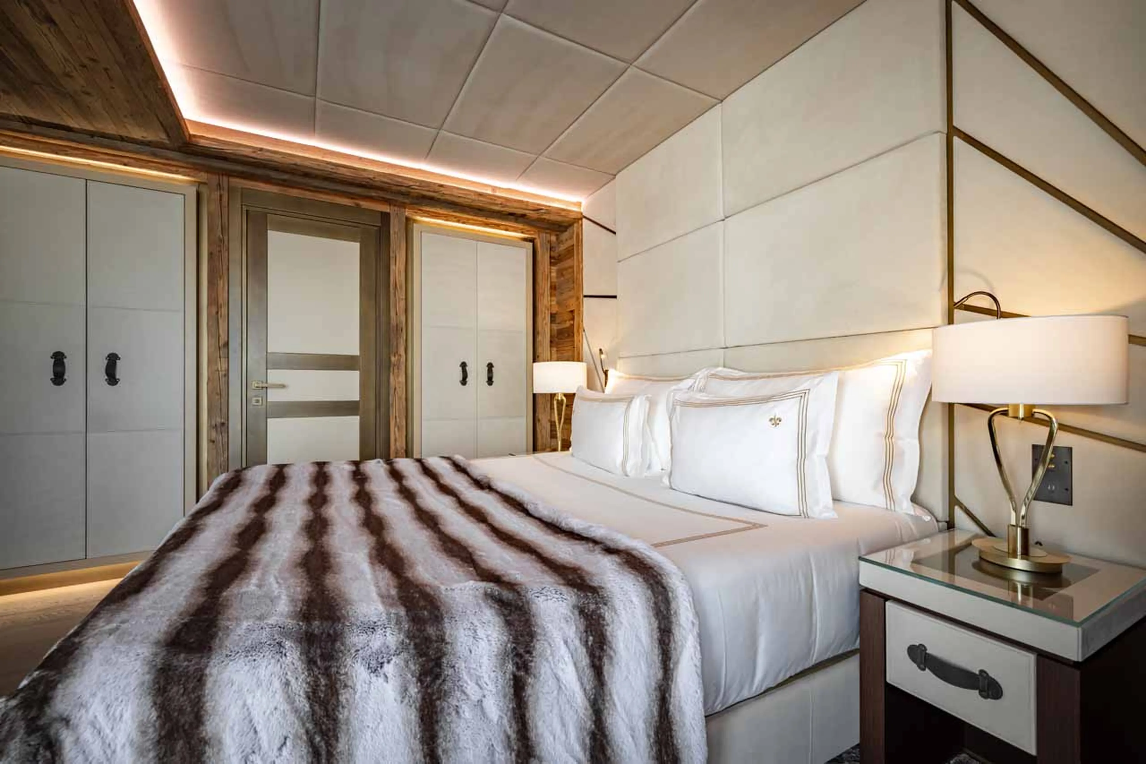 Bedroom three at Ultima Courchevel Belvedere in Courchevel 1650