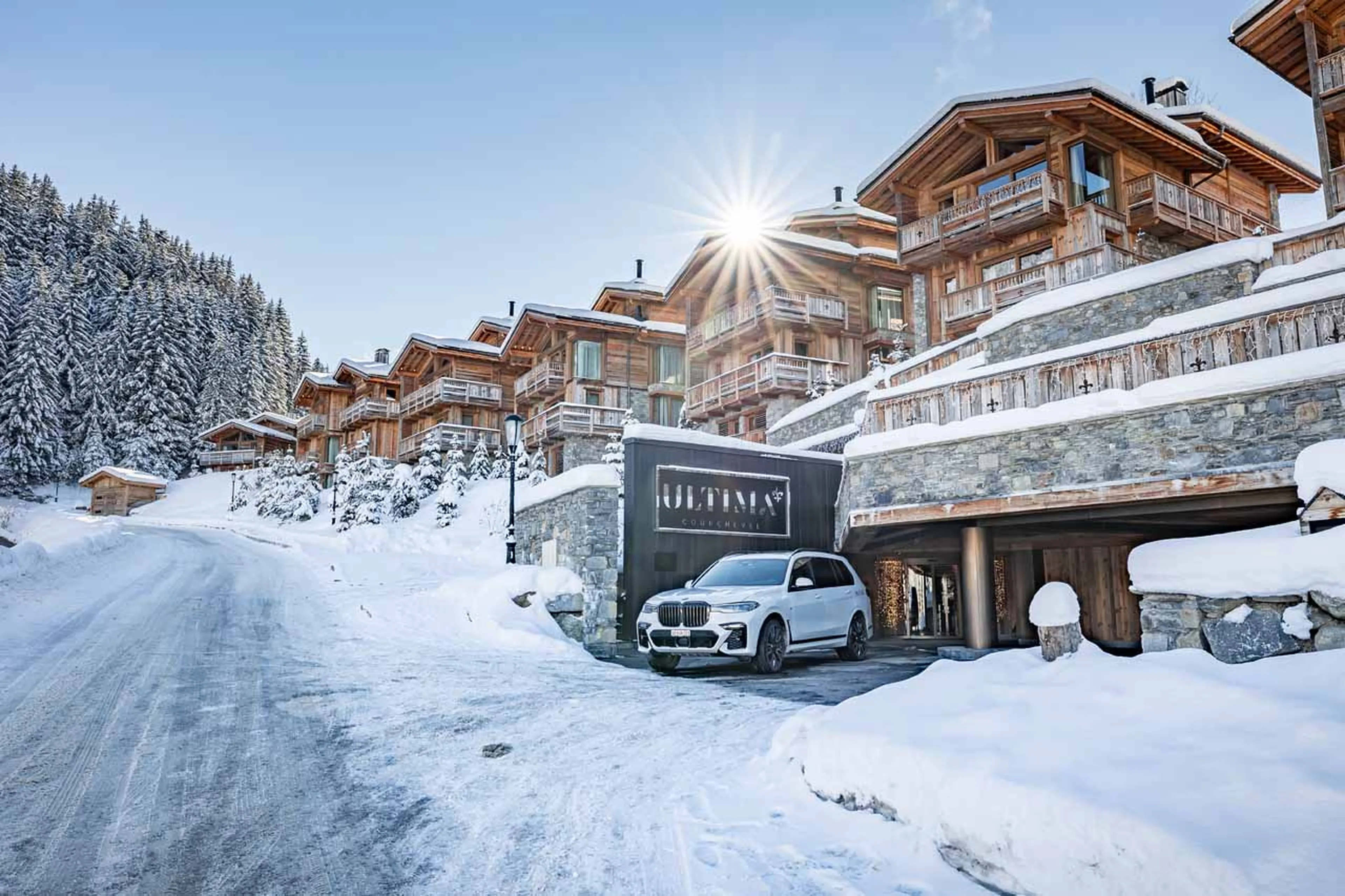 Valet parking at Ultima Courchevel Signature Residence in Courchevel 1650