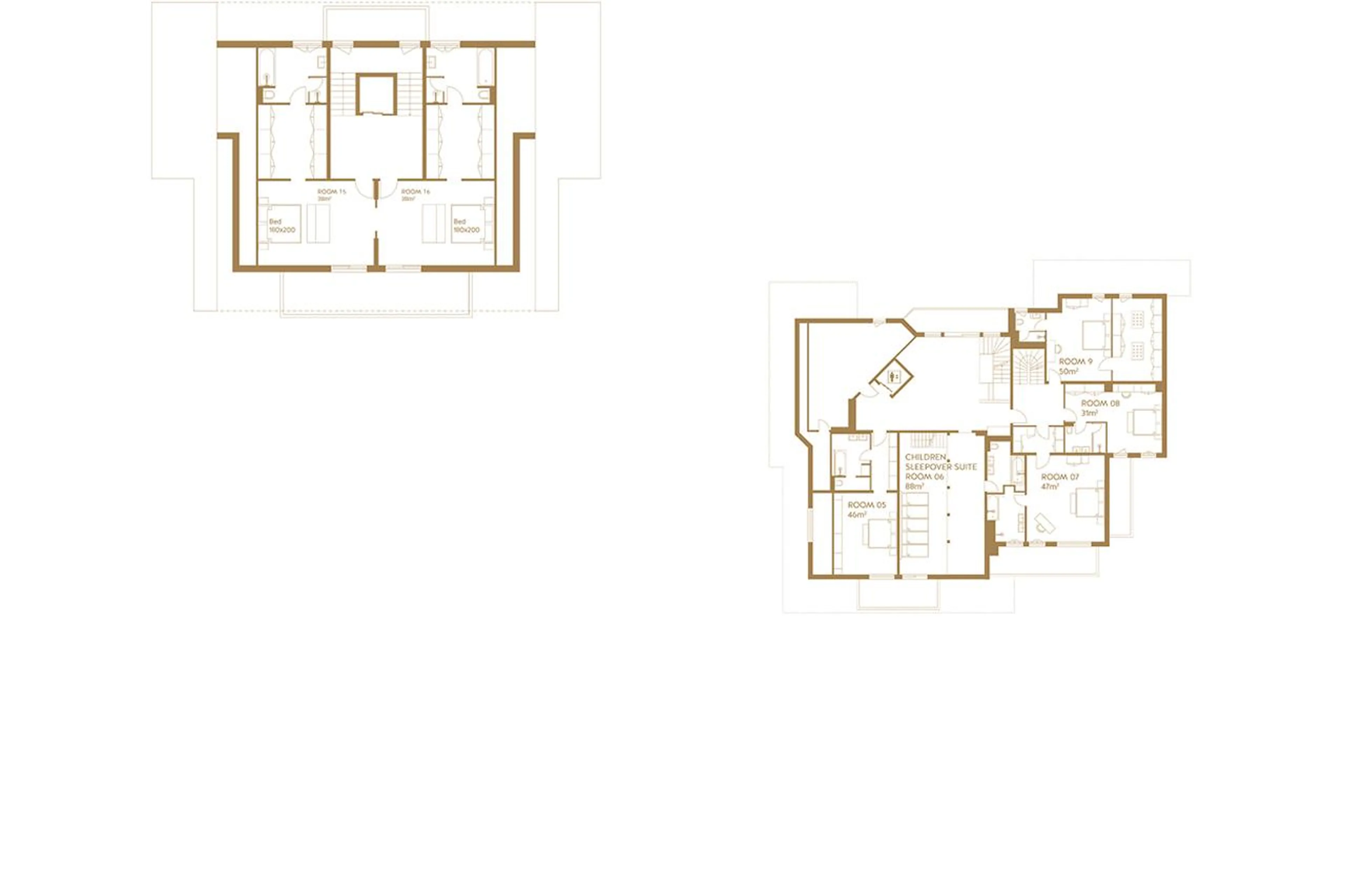 Level 2 floor plan of Ultima Crans-Montana in Crans-Montana