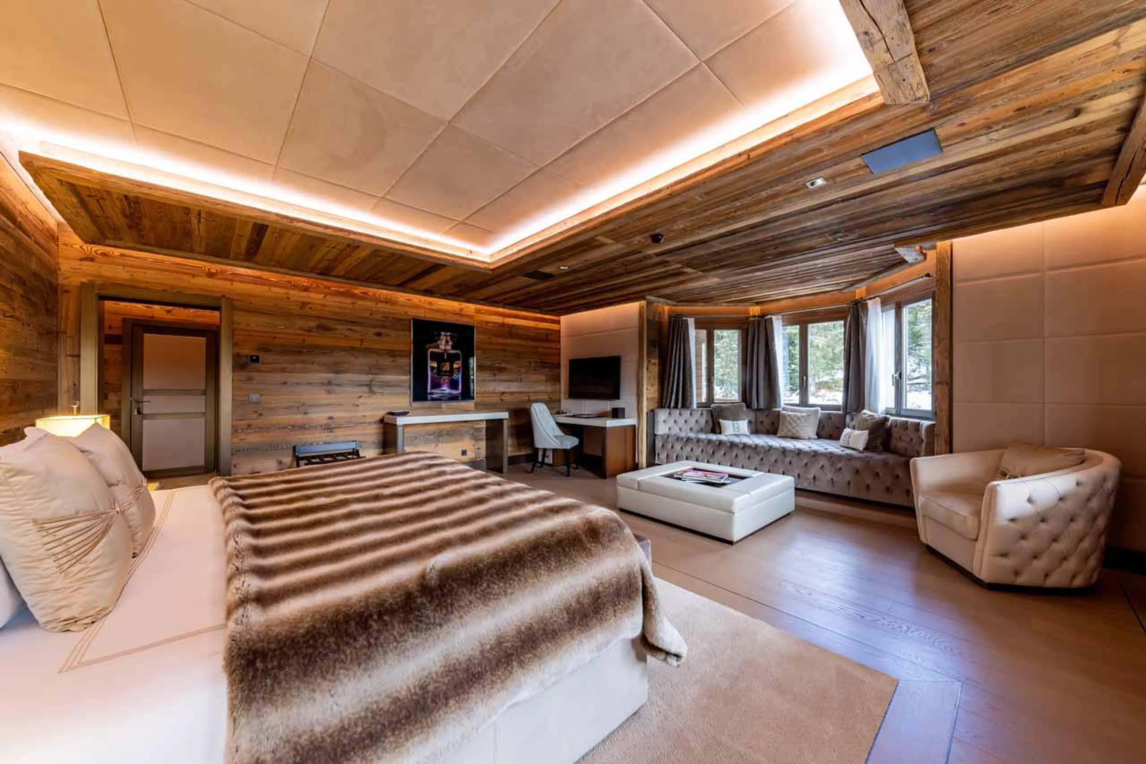 Bedroom three at  Ultima Crans Montana 1