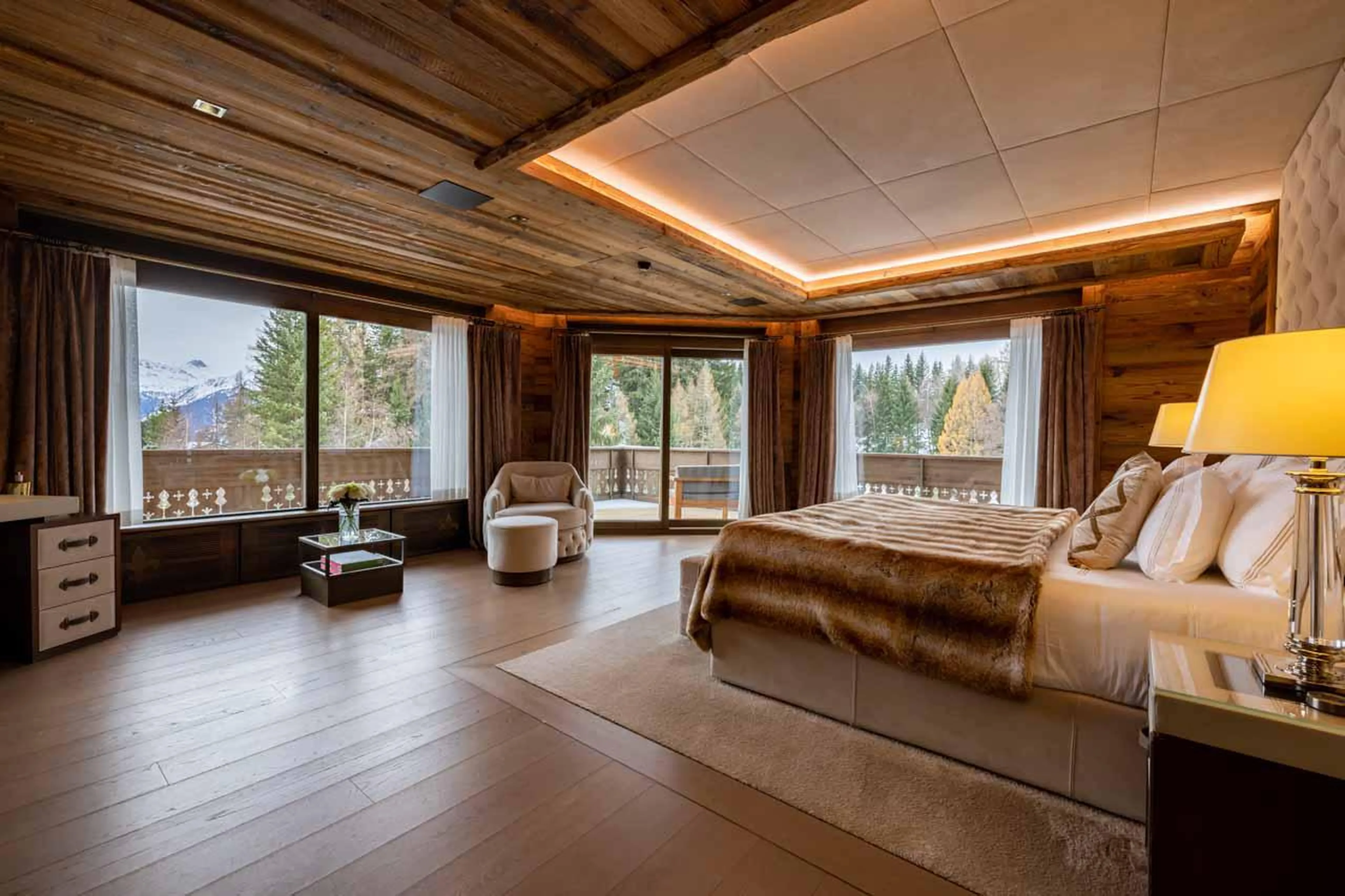 Bedroom three at  Ultima Crans Montana 1