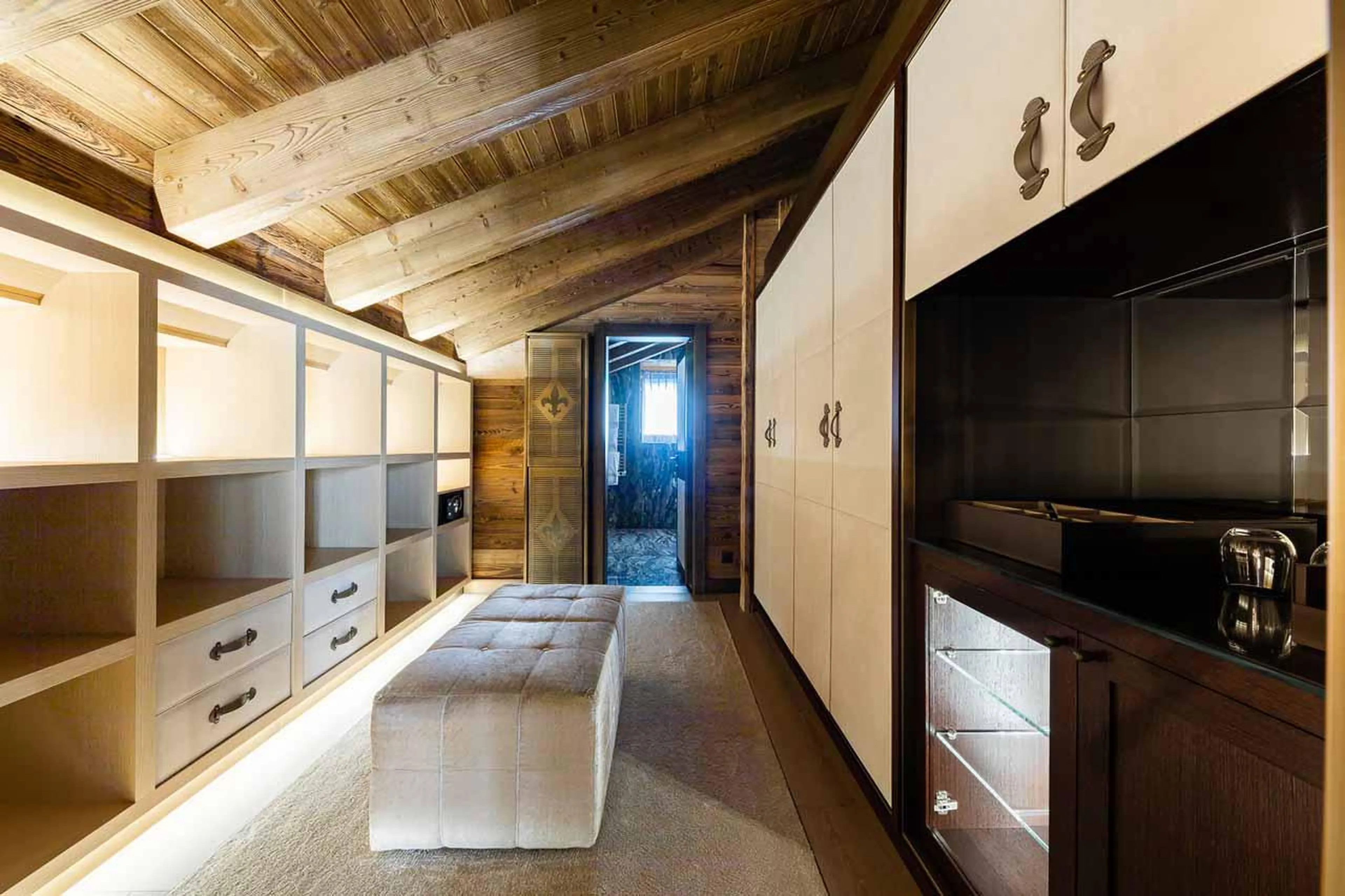 Walk in wardrobe at Ultima Crans Montana 2