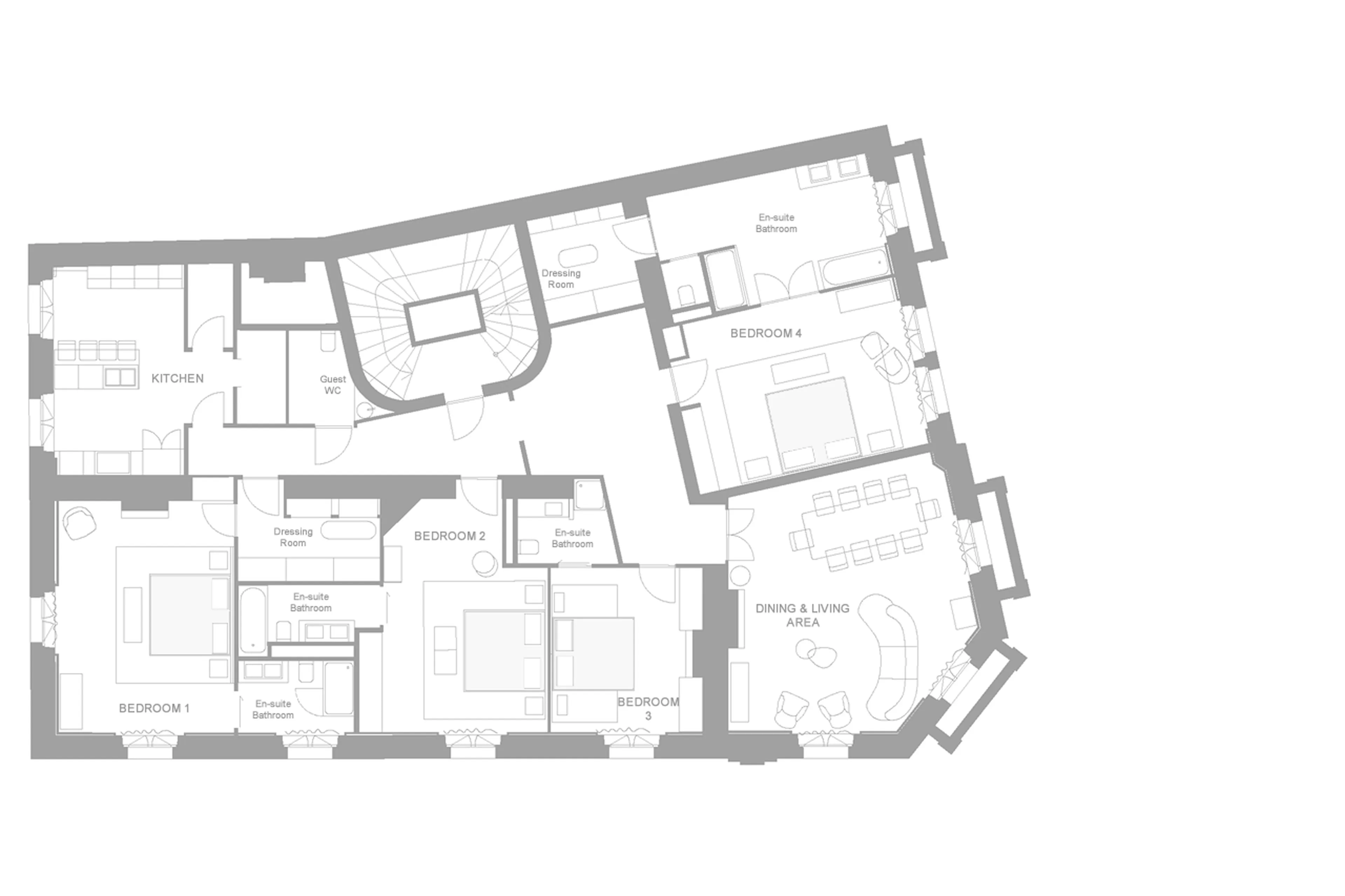 Floor plan of Ultima Geneva Four-Bedroom Residence
