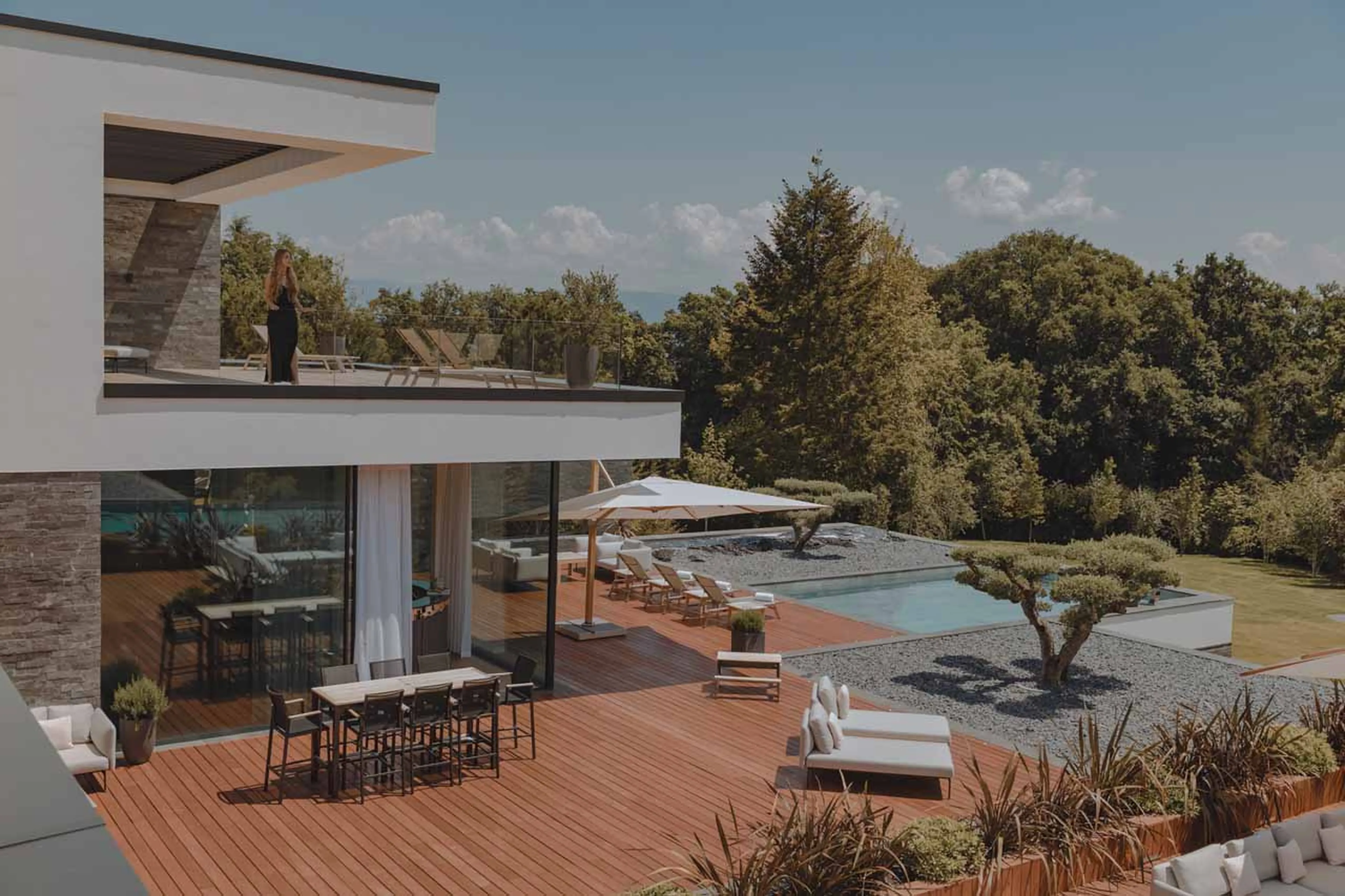 Terrace at Ultima Grand Villa in Geneva