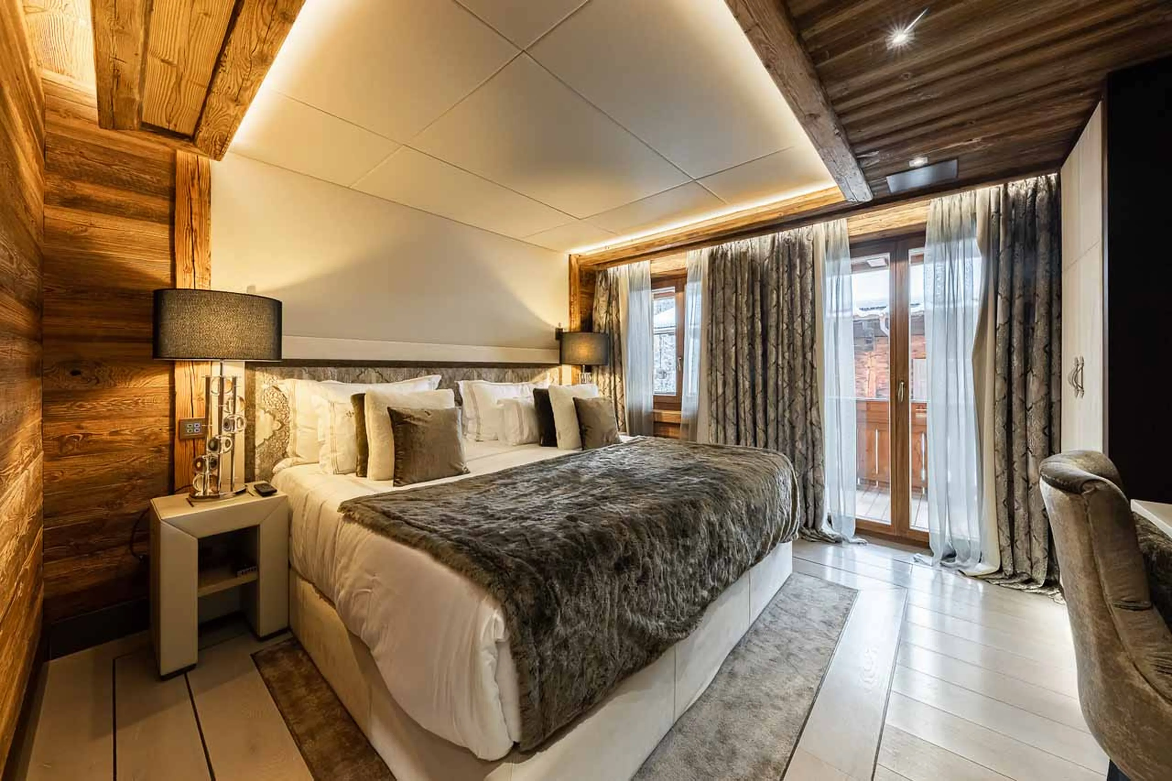 Bedroom three at Ultima Gstaad 3BR Residence in Gstaad
