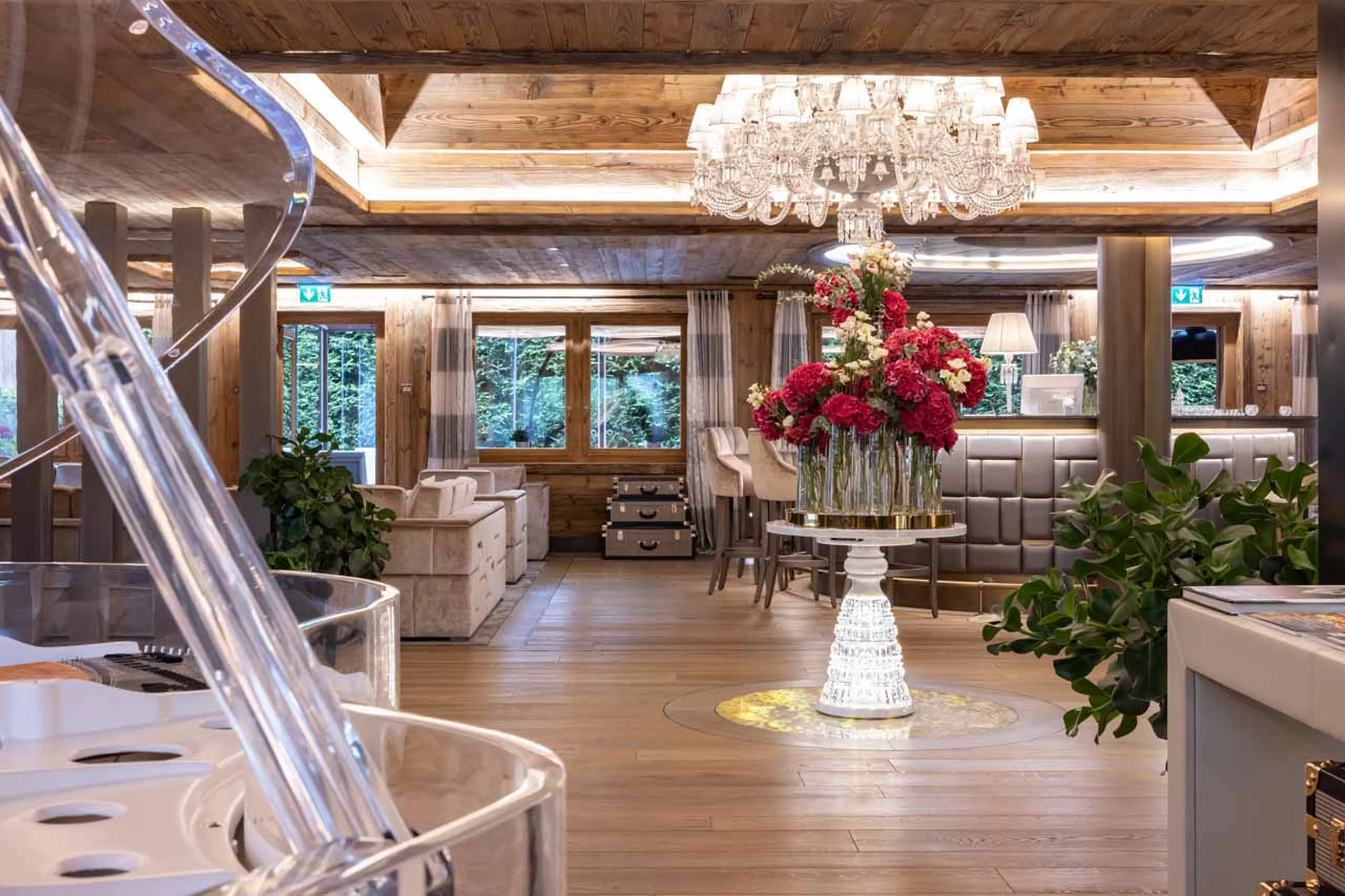 Hotel lounge area at Ultima Gstaad 4BR Residence in Gstaad