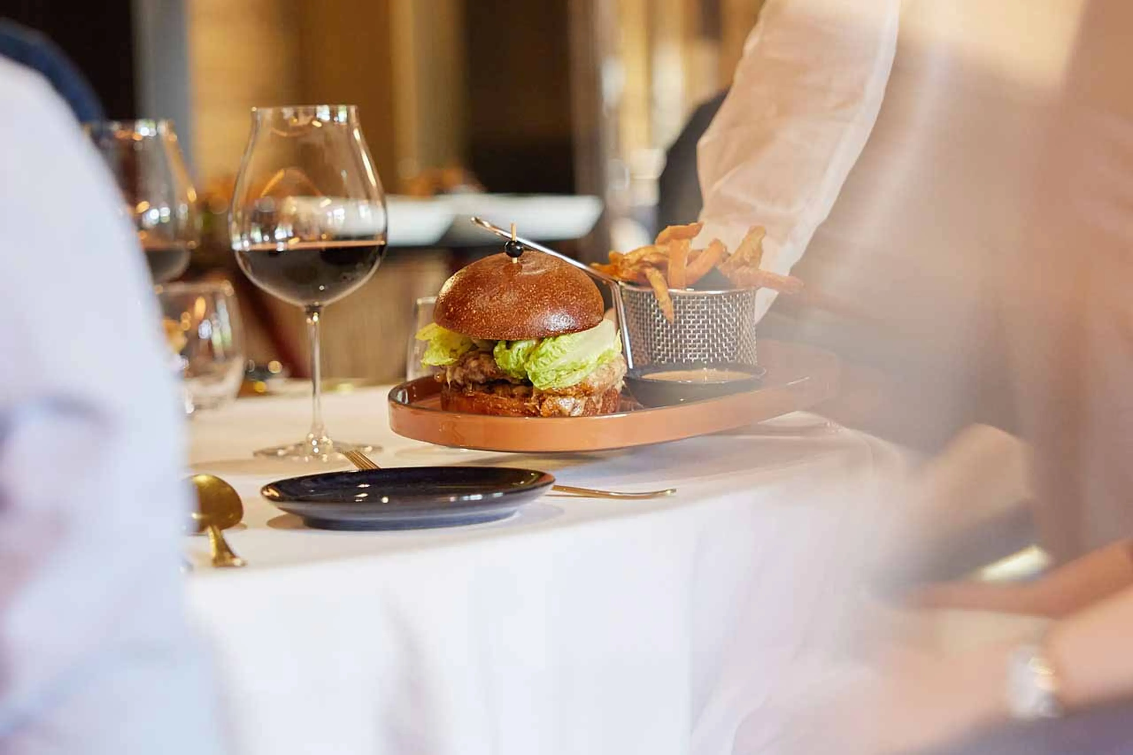 Burger and fries at Ultima Gstaad Residence