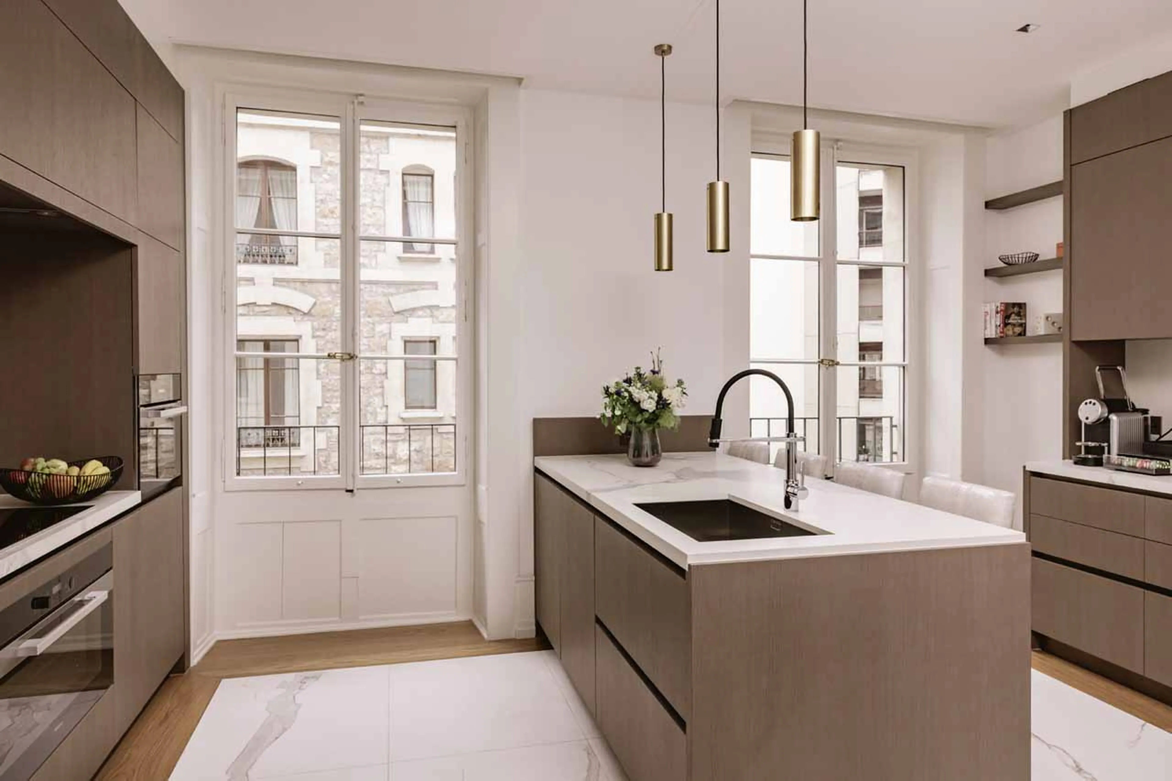 Kitchen at Ultima Quai Wilson Six Bedroom Duplex Residence in Geneva