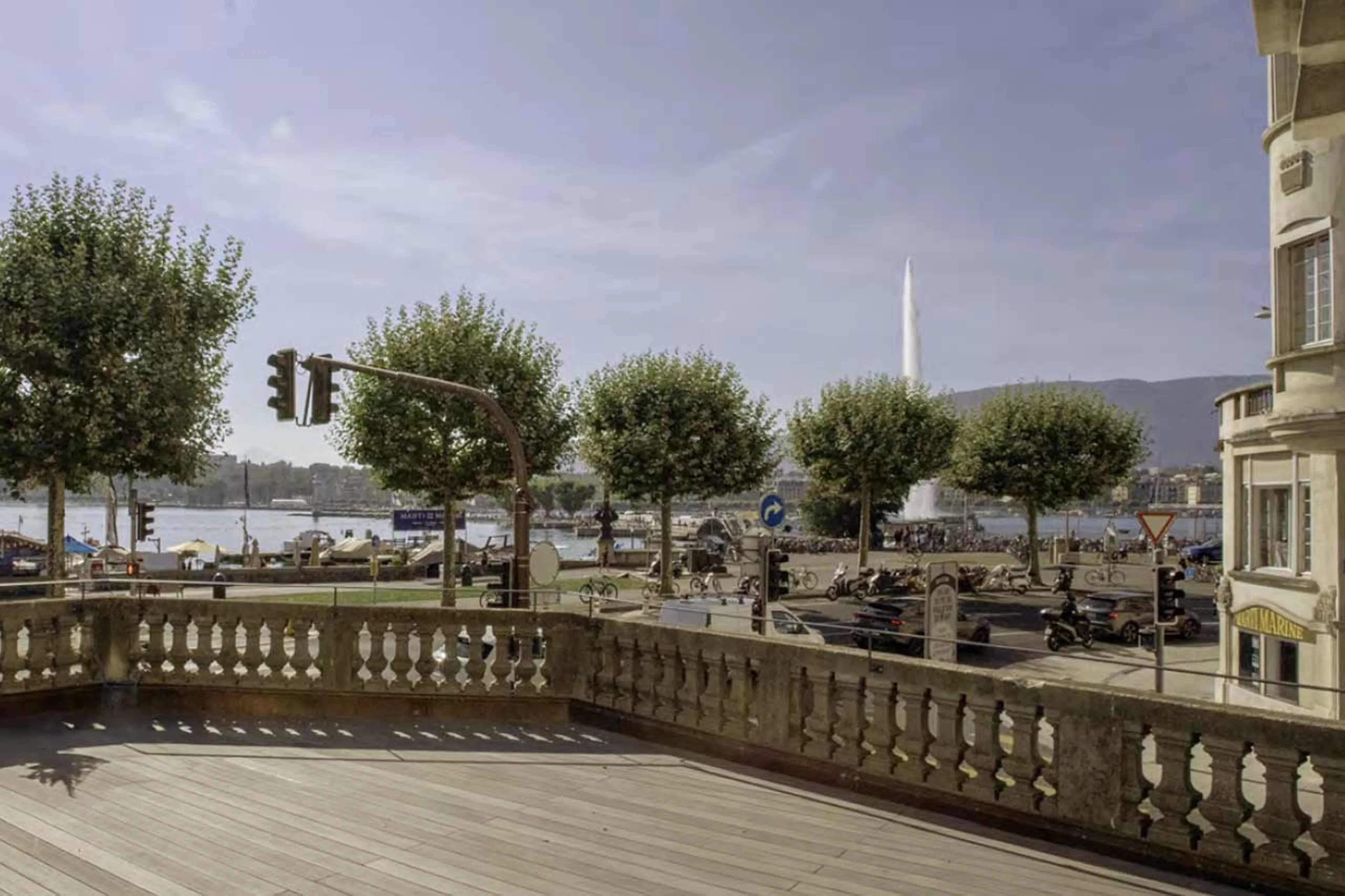 Balcony view at Ultima Quai Wilson Three-Bedroom Residence in Geneva