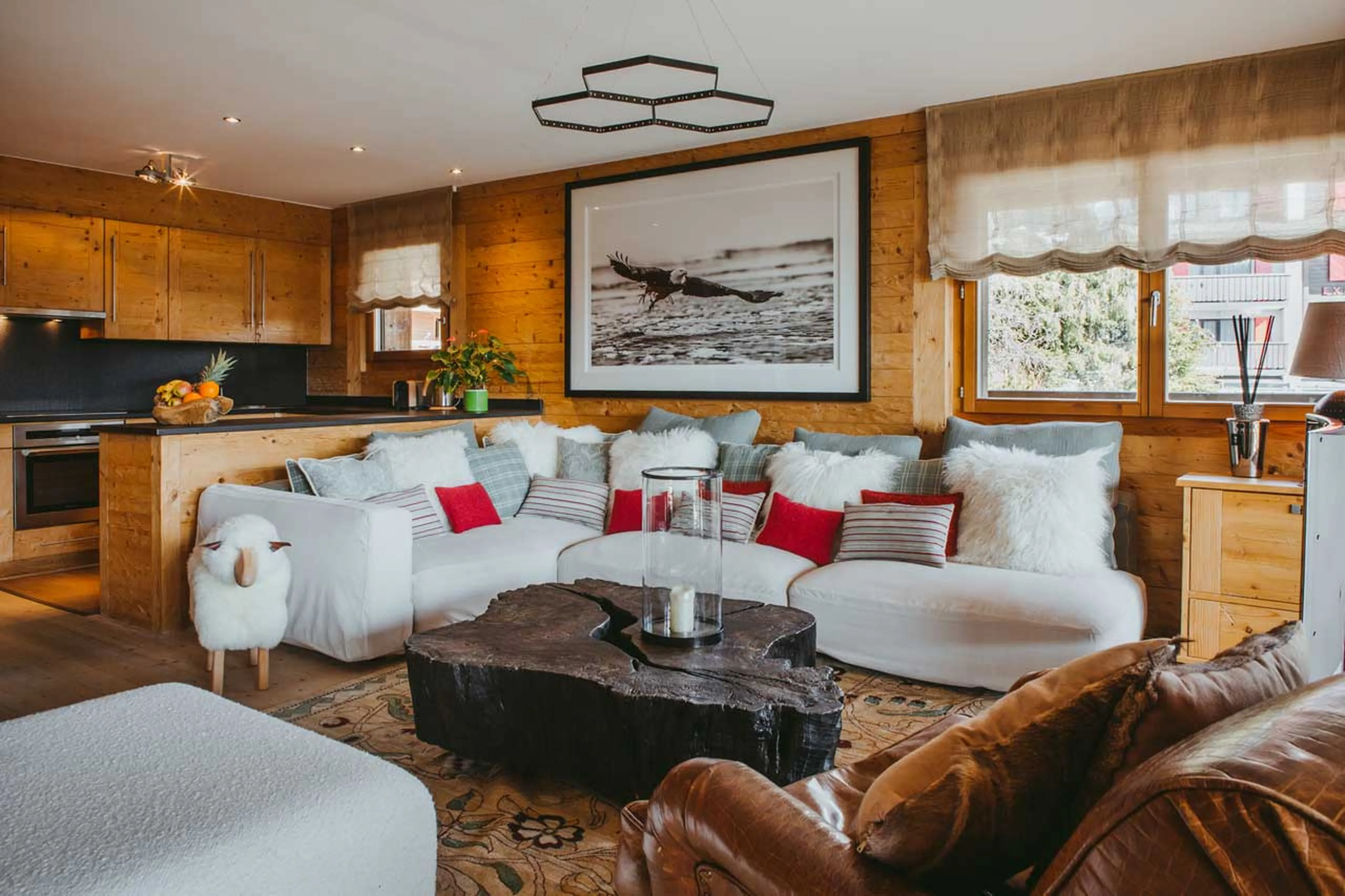 Living area of Valentine 211 in Verbier