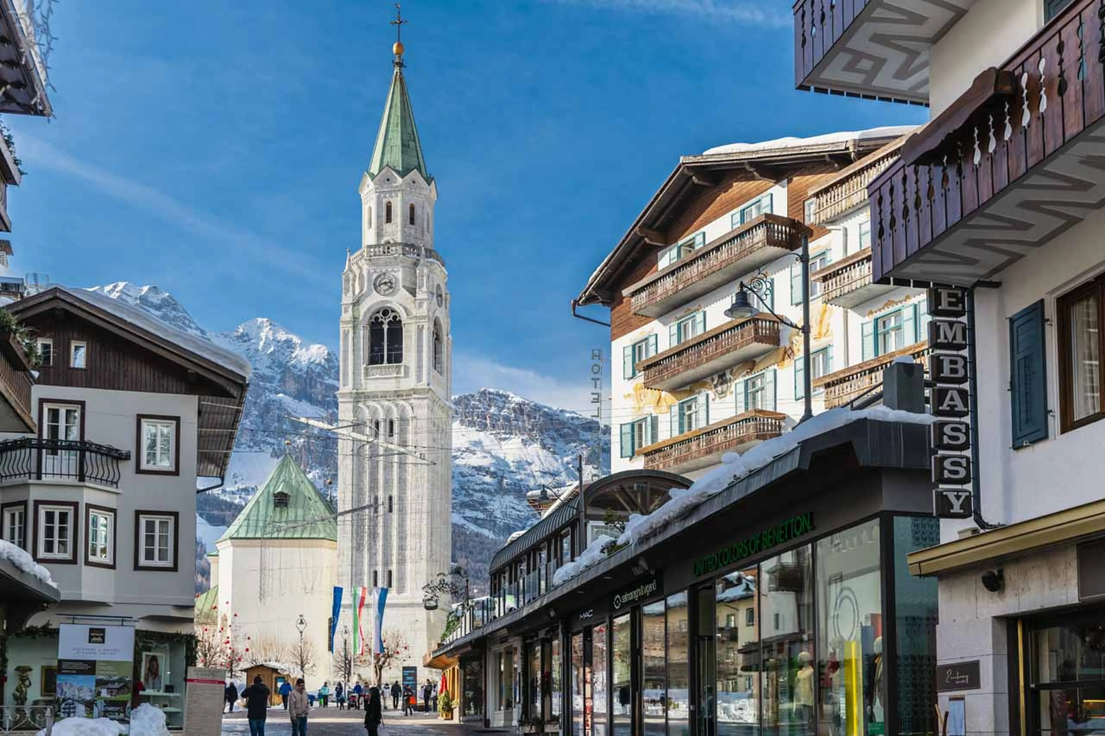 View of Cortina's Corso Italia
