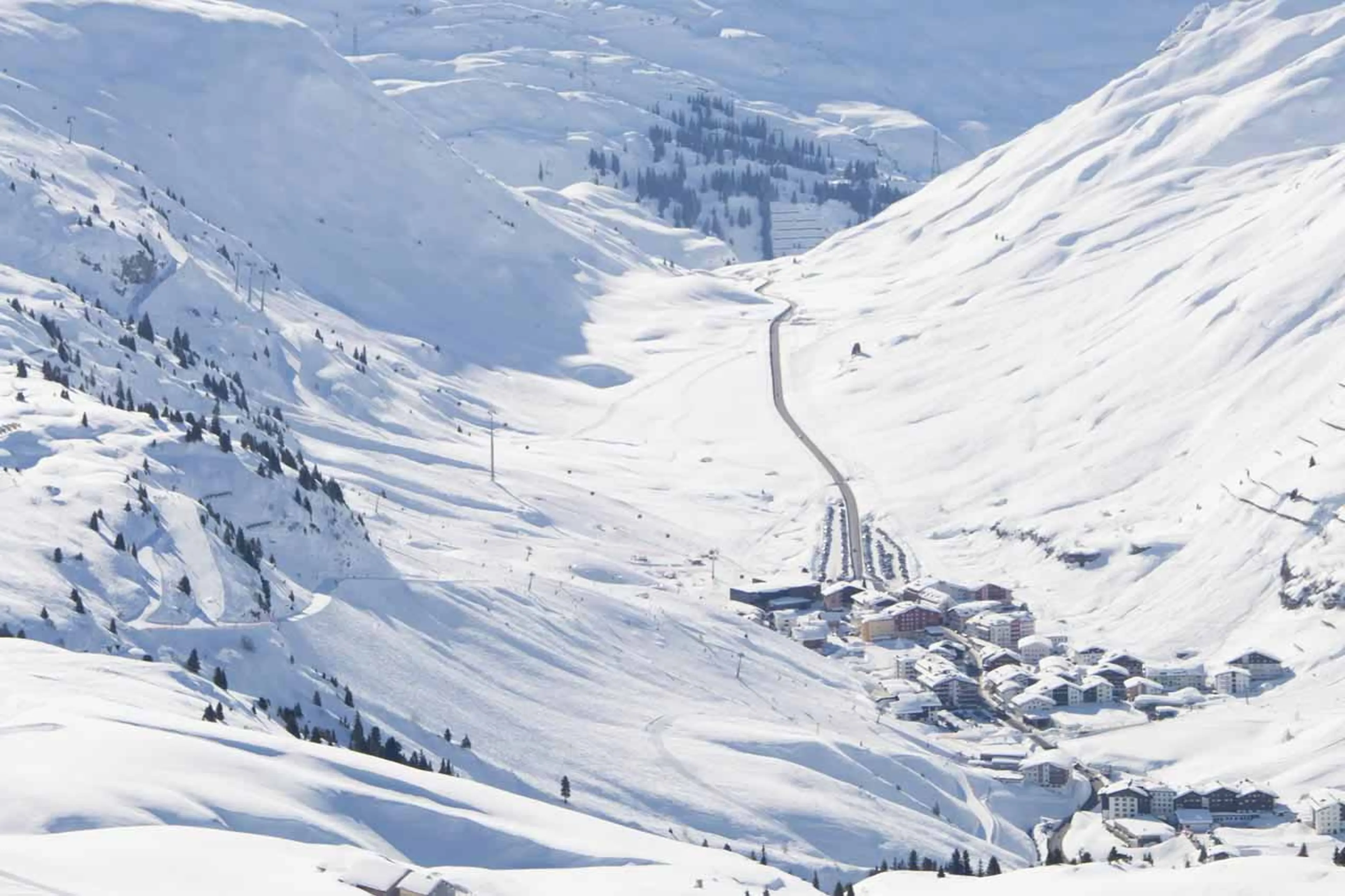 Aerial view of Zurs