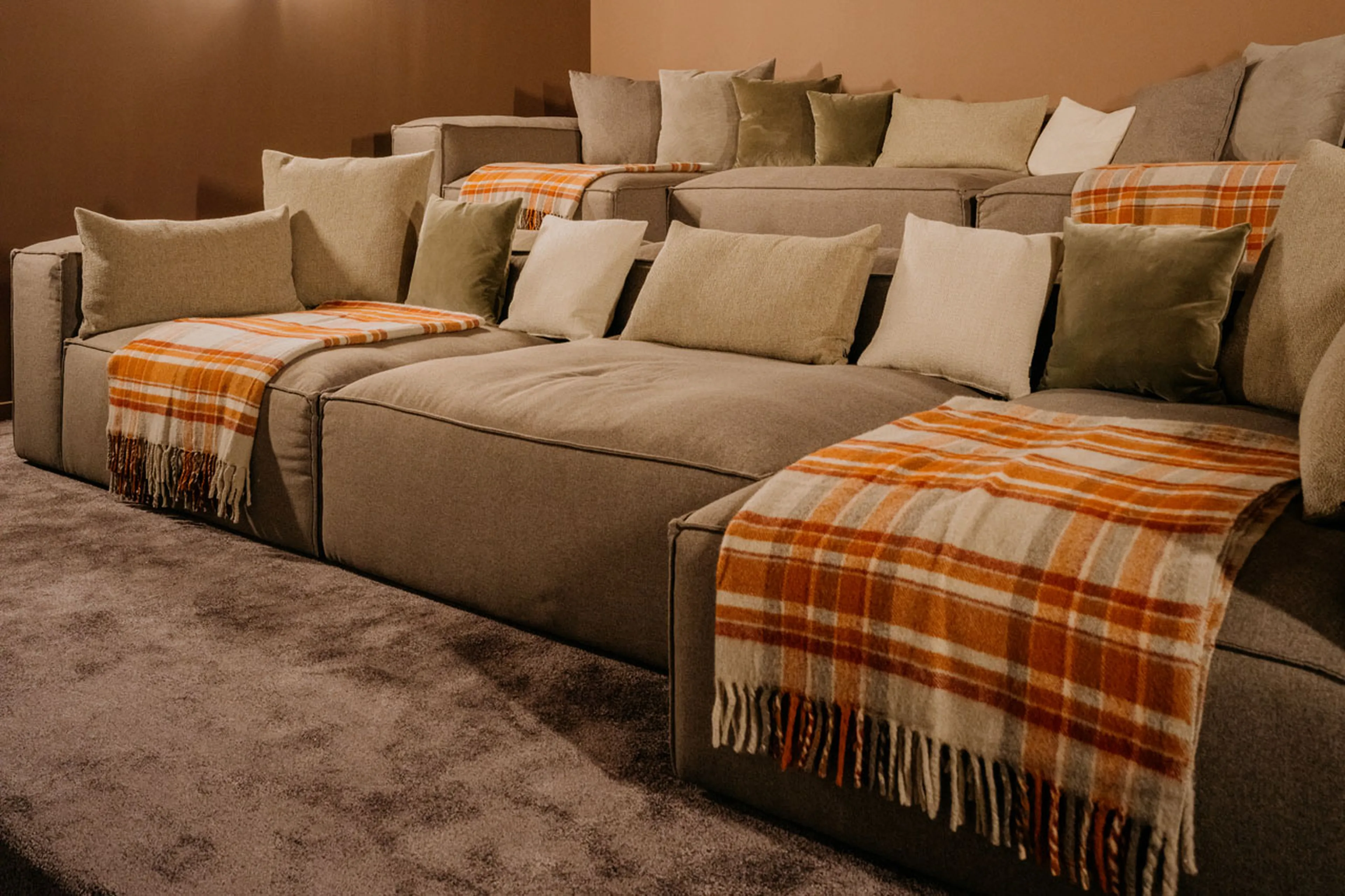 Cinema room at Villa Butterfly in Chamonix