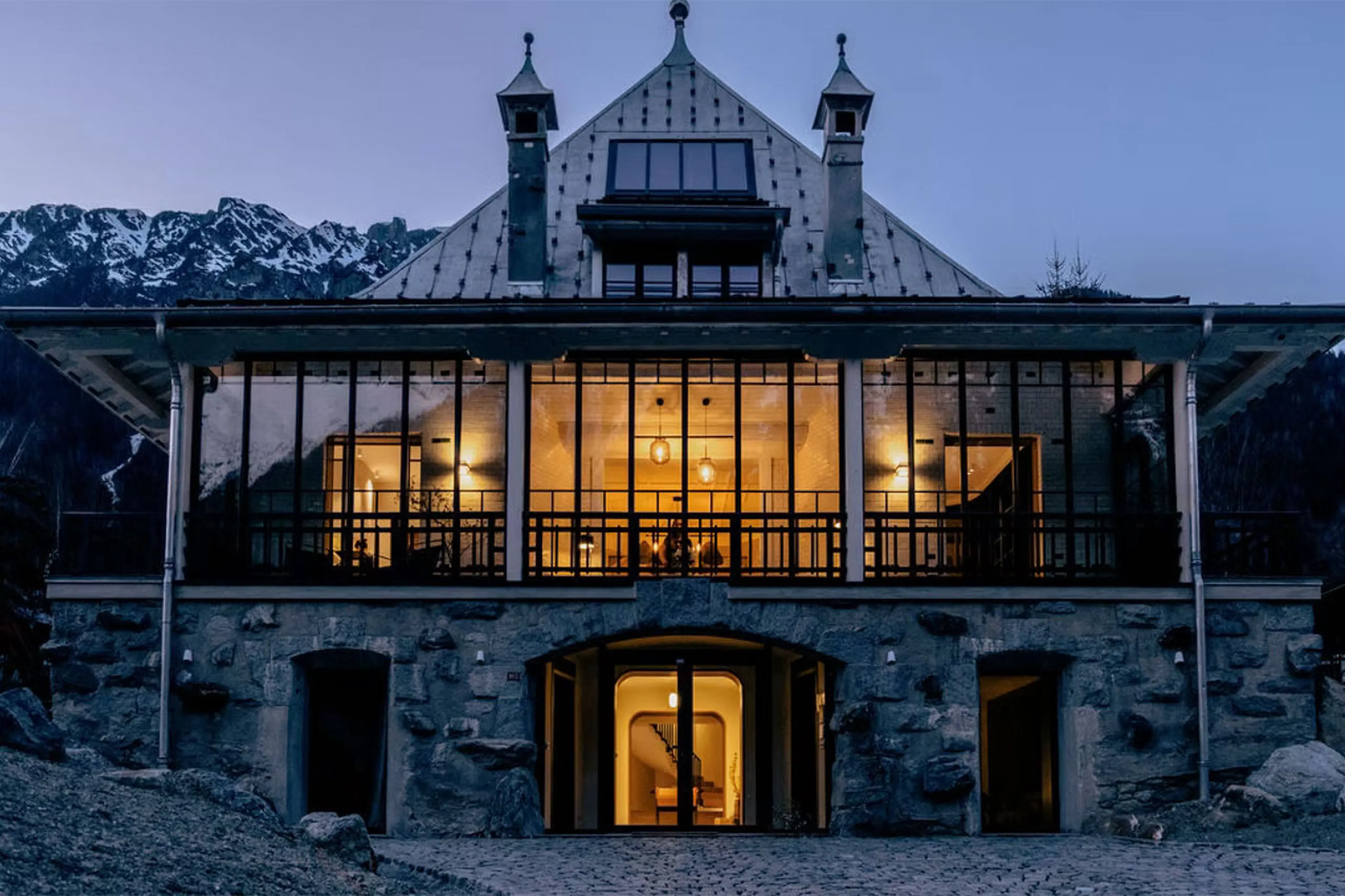 Exterior of Villa Butterfly in Chamonix