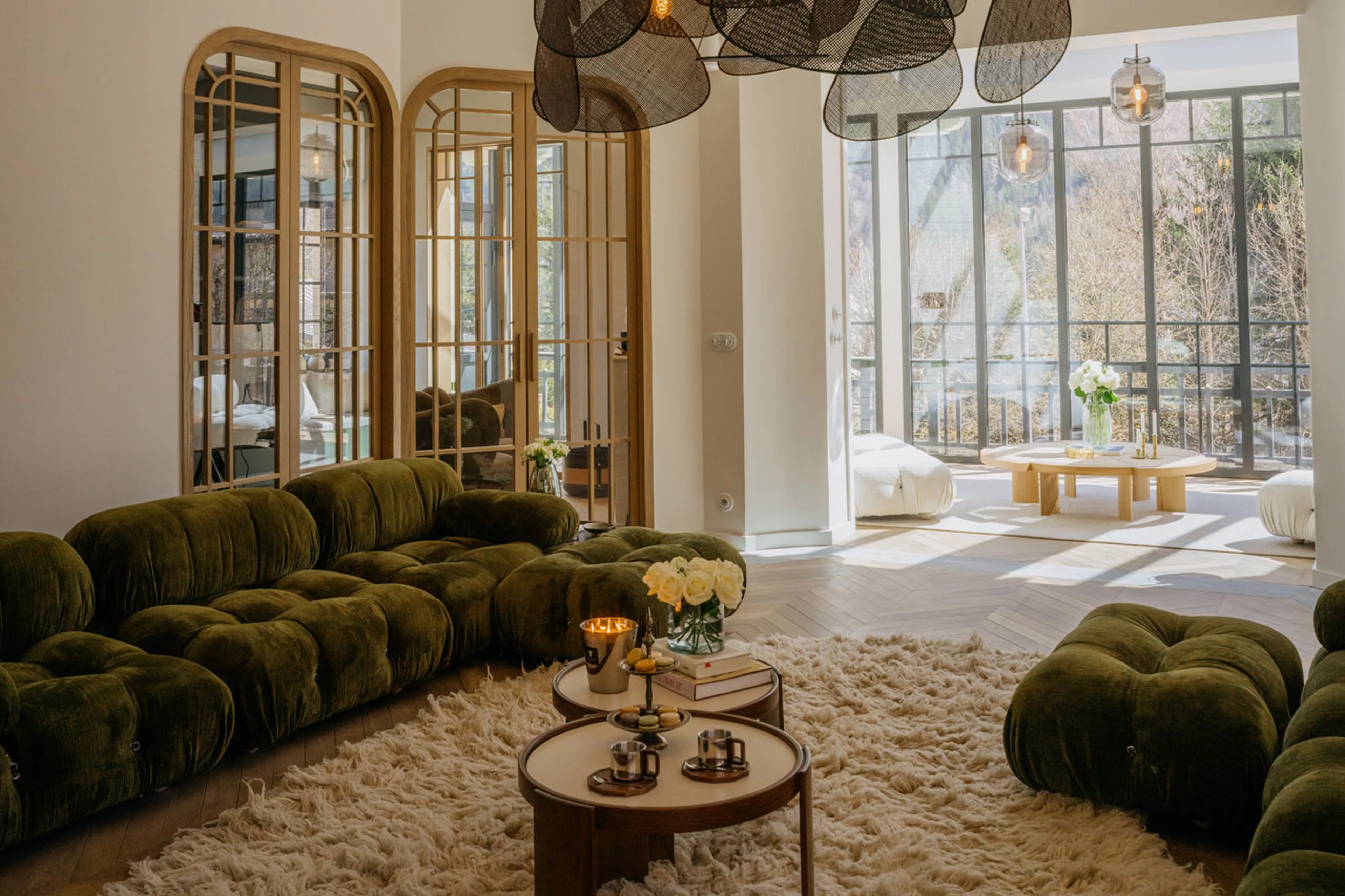 Charming interior of Villa Butterfly in Chamonix