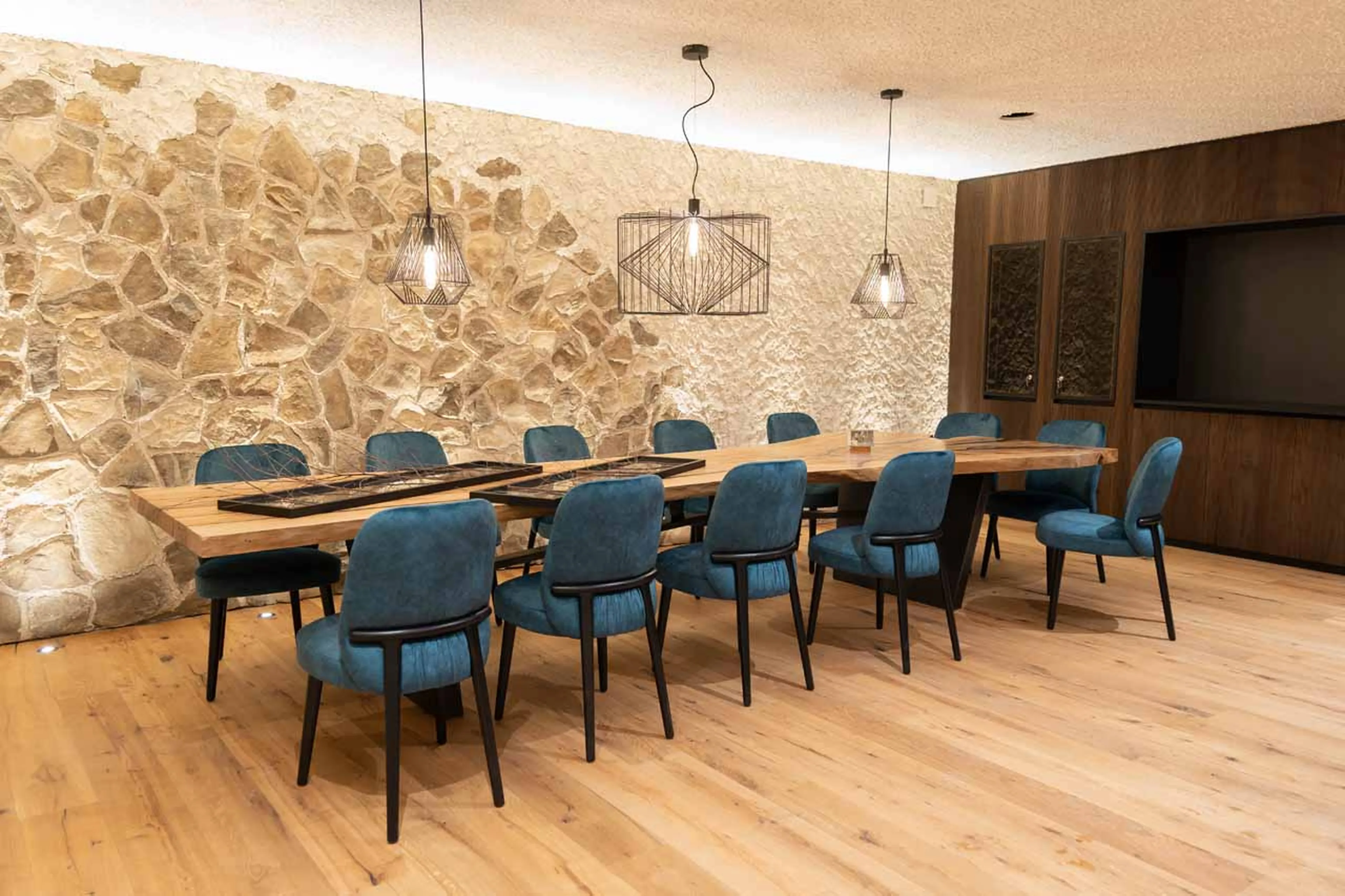 Dining area at Chalet Carolina in Val Gardena