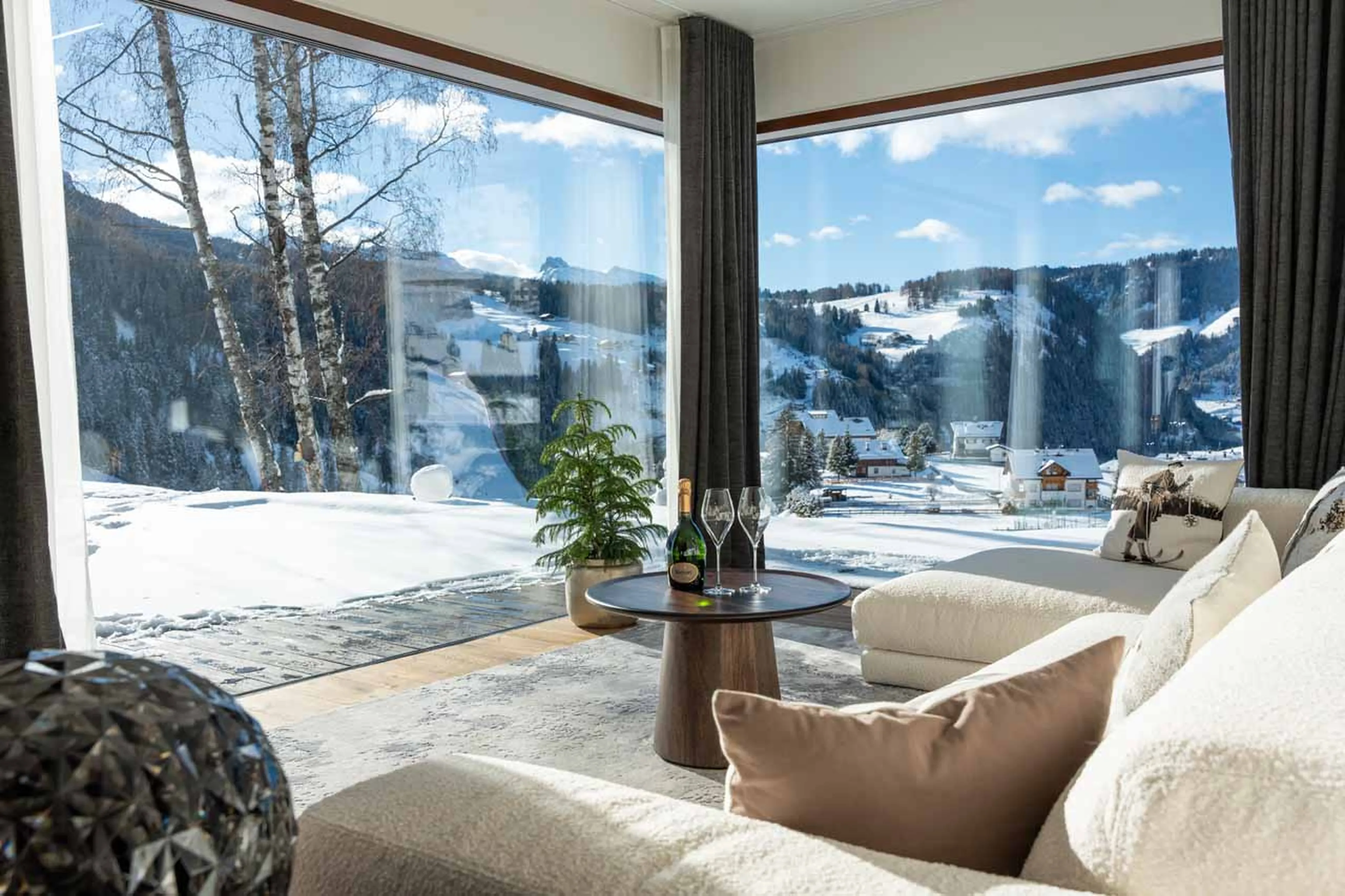 Views from living room of Chalet Carolina in Val Gardena
