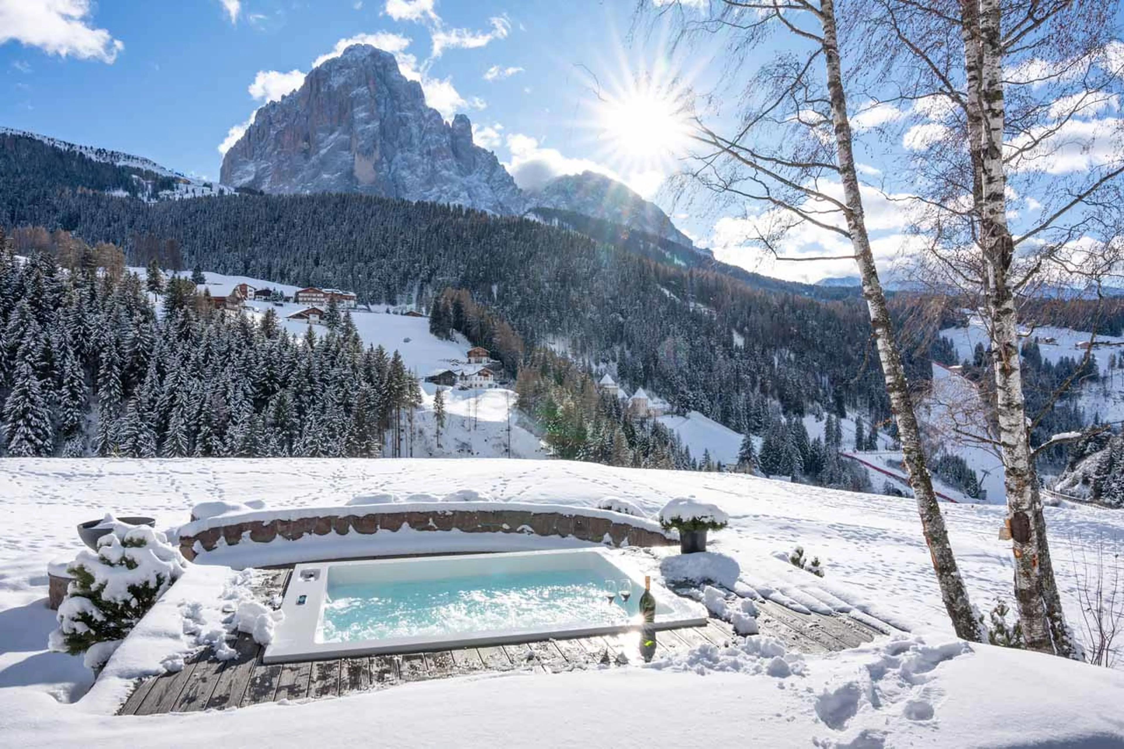 Jacuzzi at Chalet Carolina in Val Gardena
