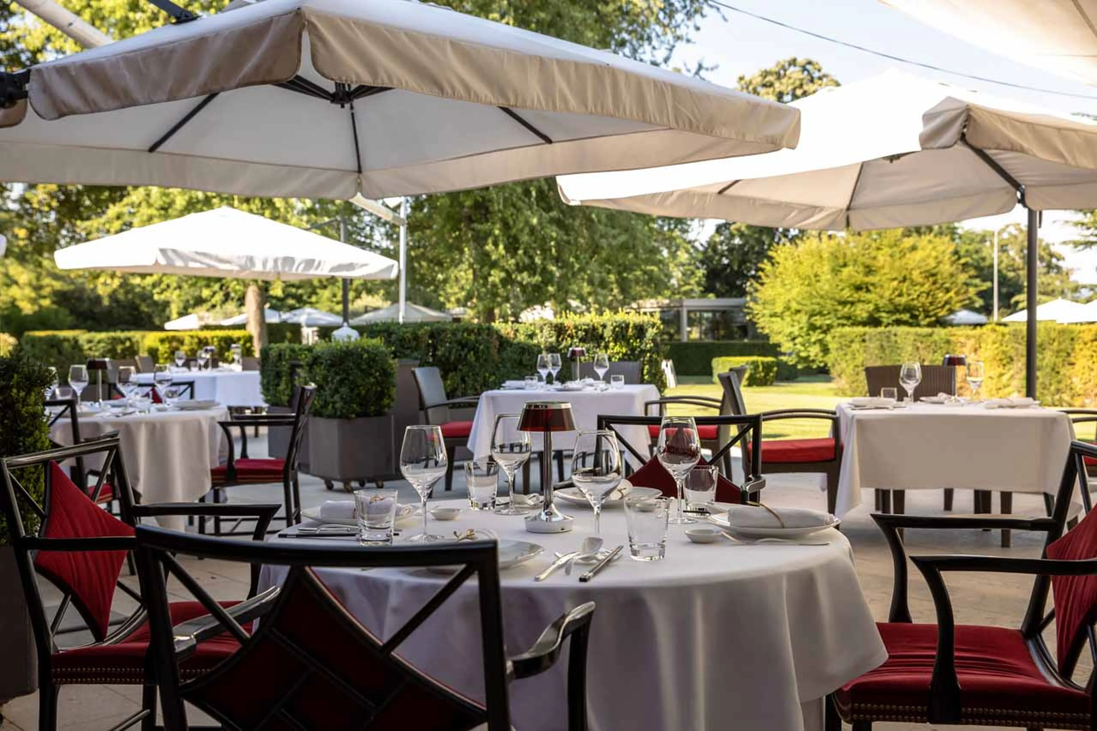 Tse Fung terrace at Villa du Lac in Geneva