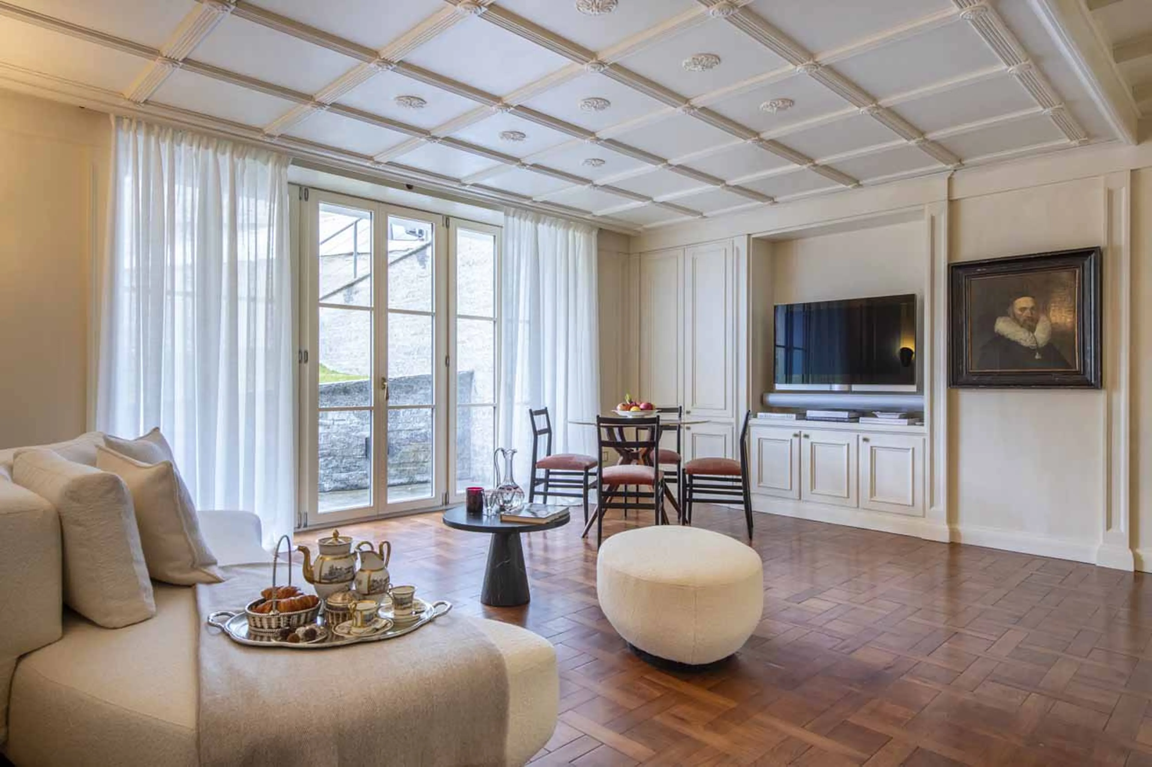 Living area window at Apartment Erica in St Moritz