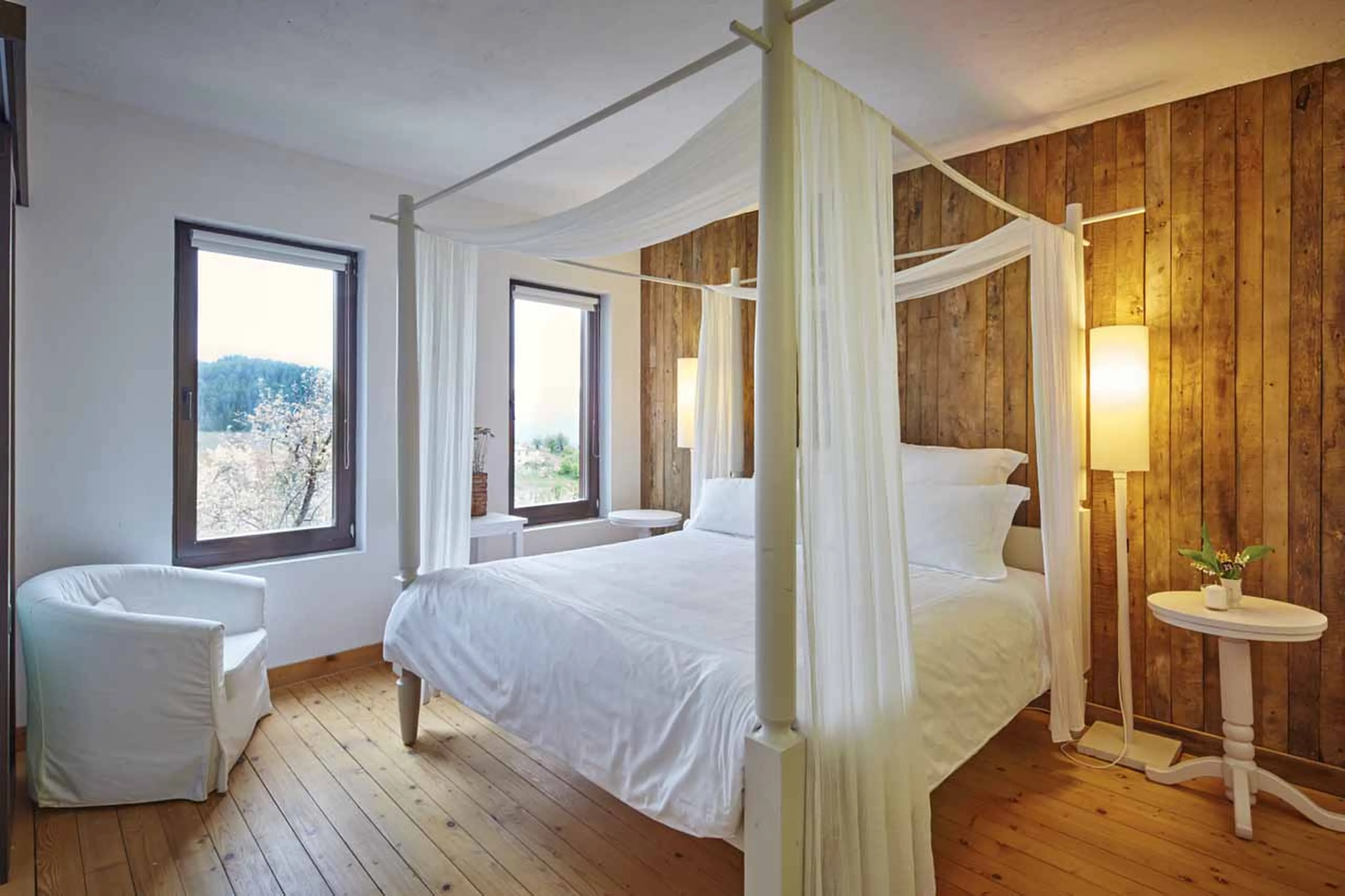 Wooden room at Villa Gella in the Rhodope Mountains