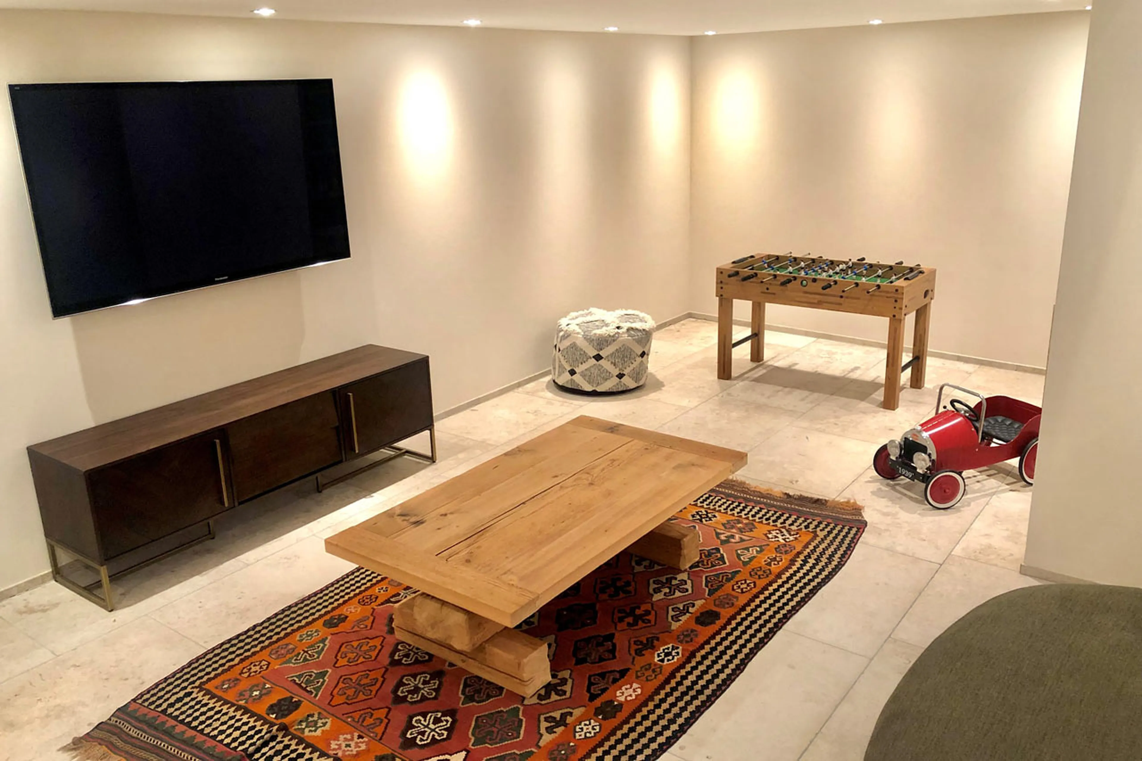 TV Lounge and games area in Villa Grialetsch in Klosters