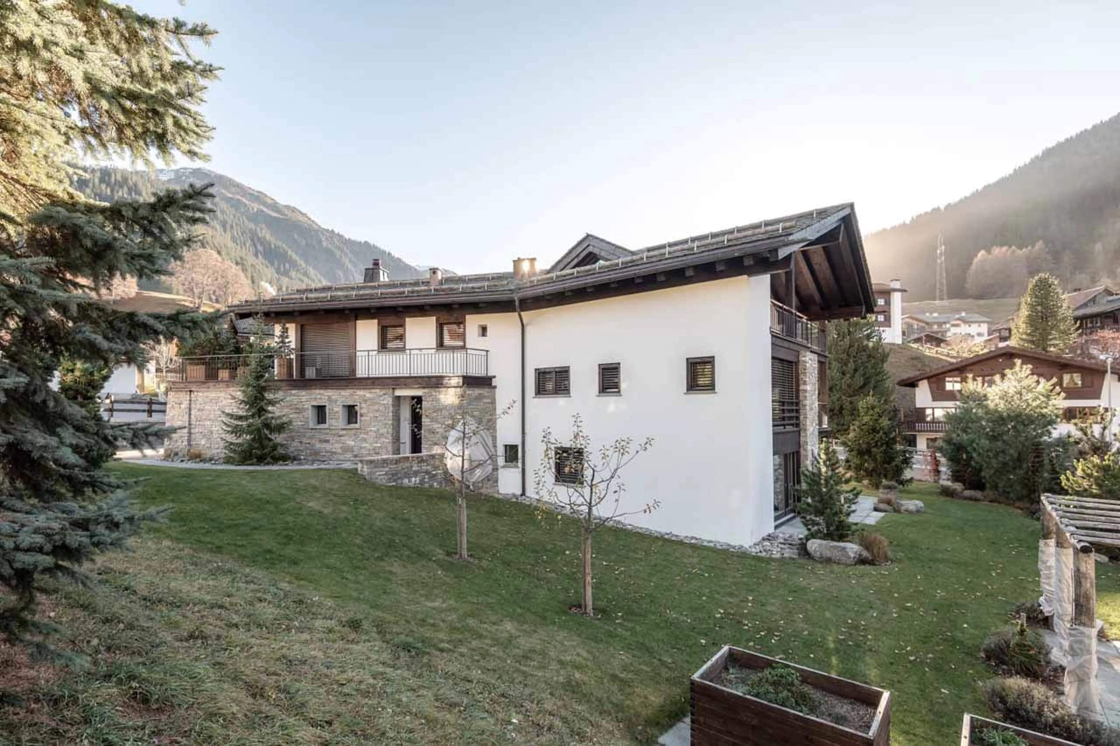 Garden of Villa Grialetsch in Klosters