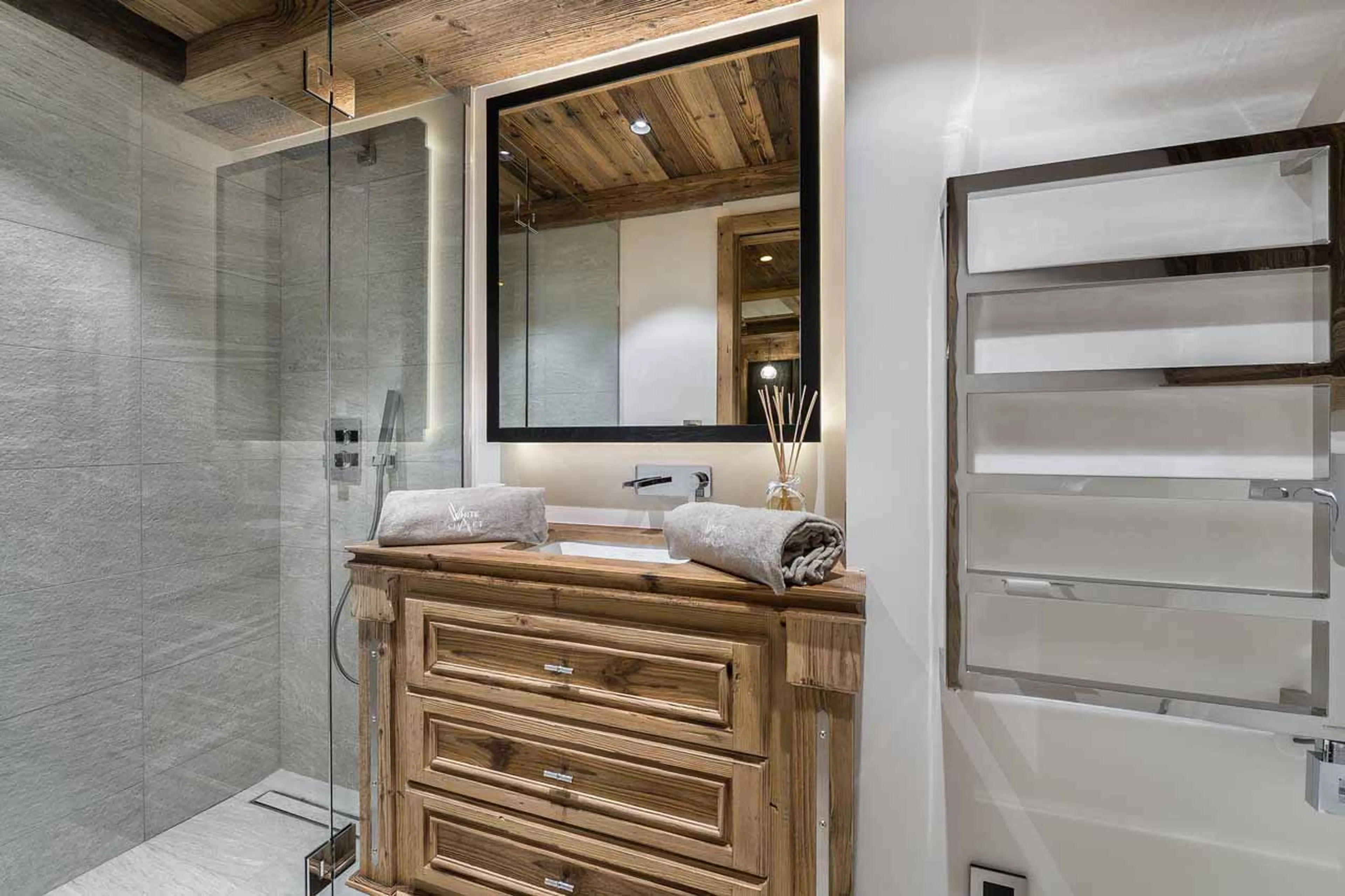 bathroom four at White Chalet in Courchevel Le Praz