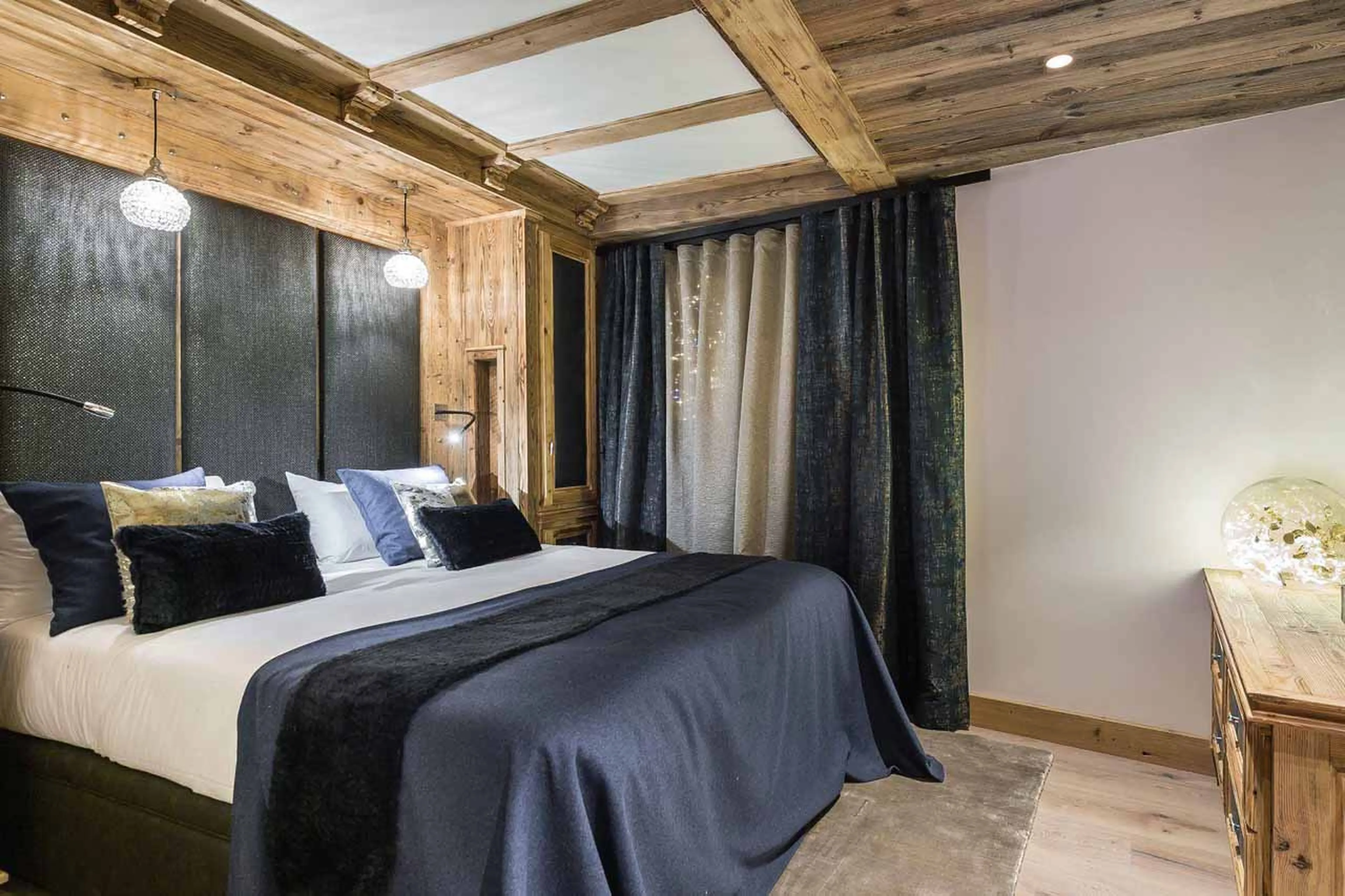 Bedroom four at White Chalet in Courchevel Le Praz
