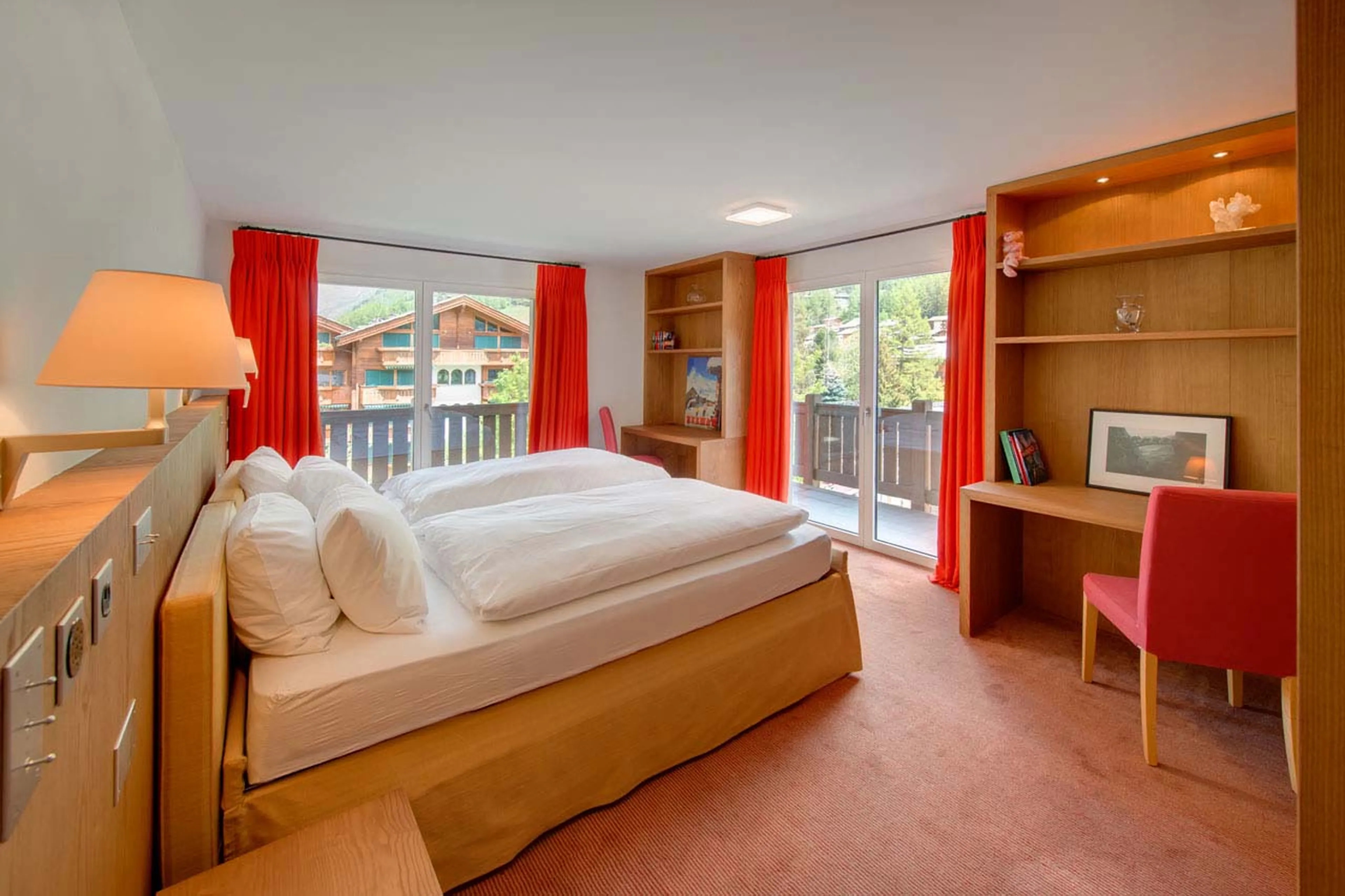 Bedroom two at Whymper Residence in Zermatt