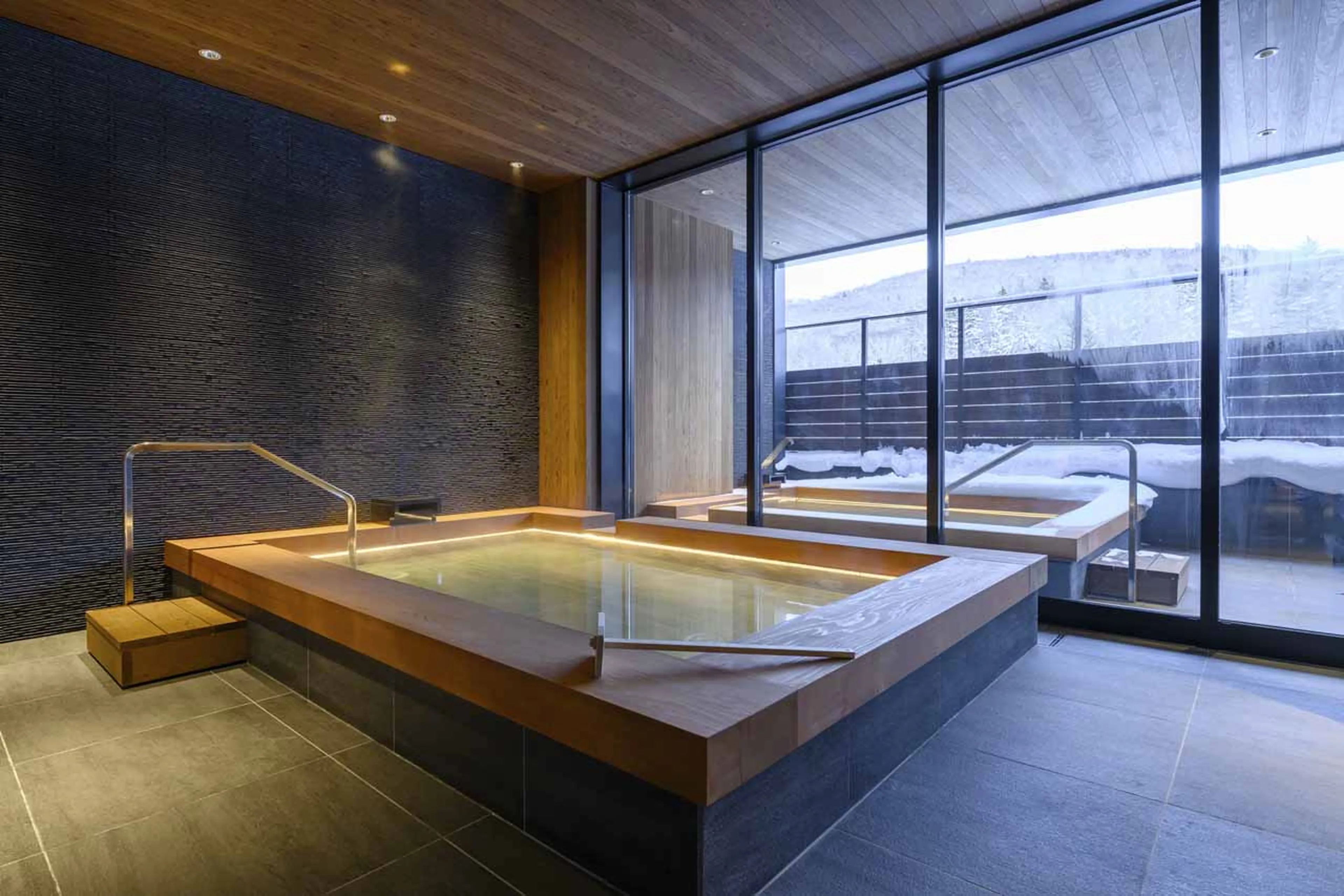 Mountain views from onsen at Yu Kiroro 3 Bedroom Deluxe in Kiroro