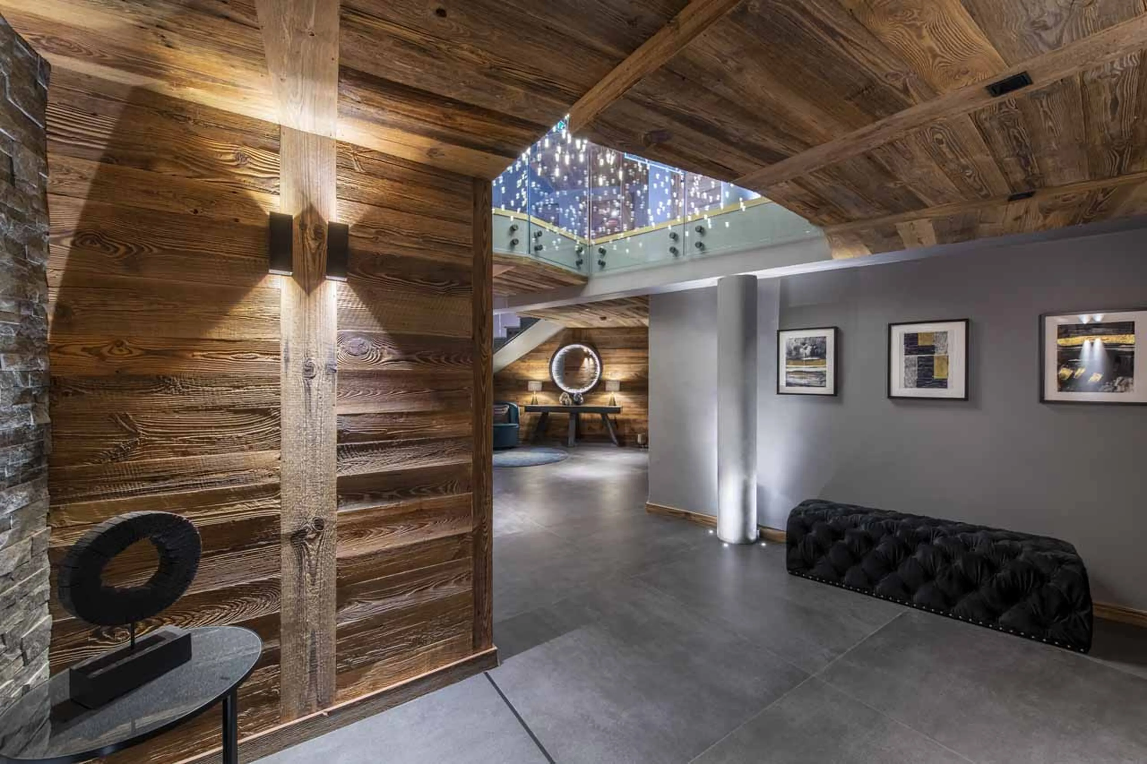 Entrance hall at Zems Lodge in Morzine