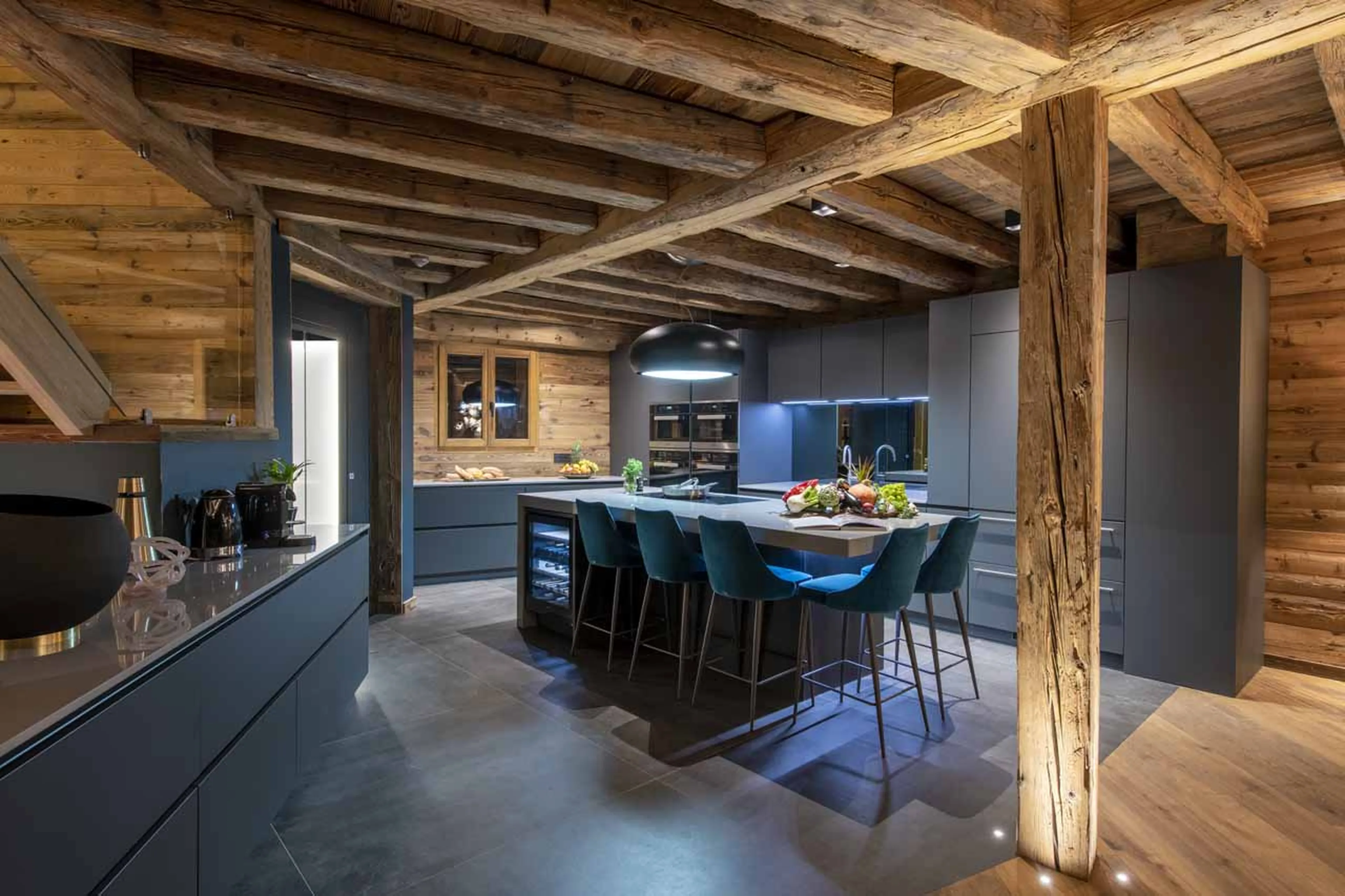 Kitchen at ZEMS Lodge in Morzine