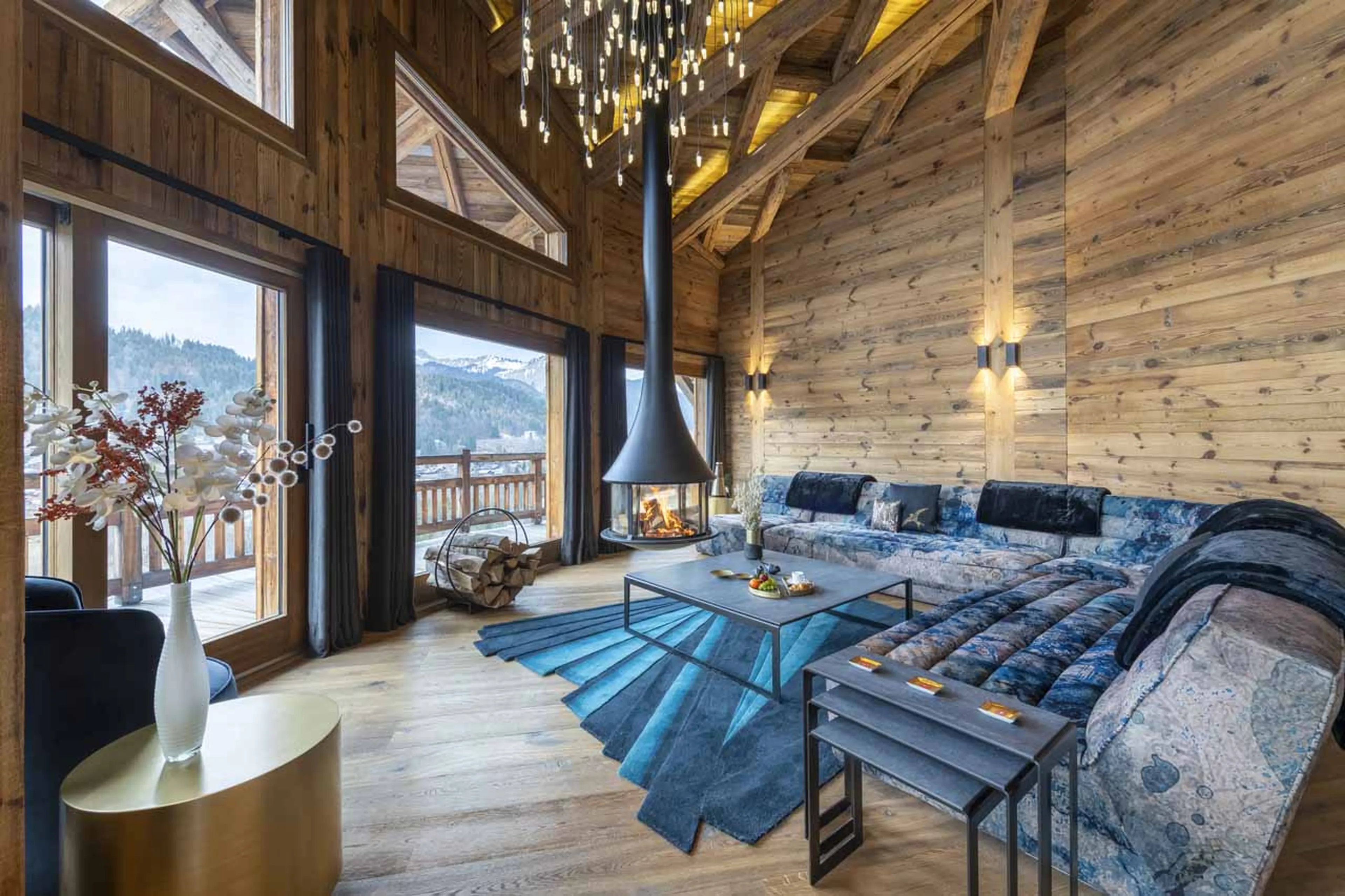 Incredible views from living area of ZEMS Lodge in Morzine