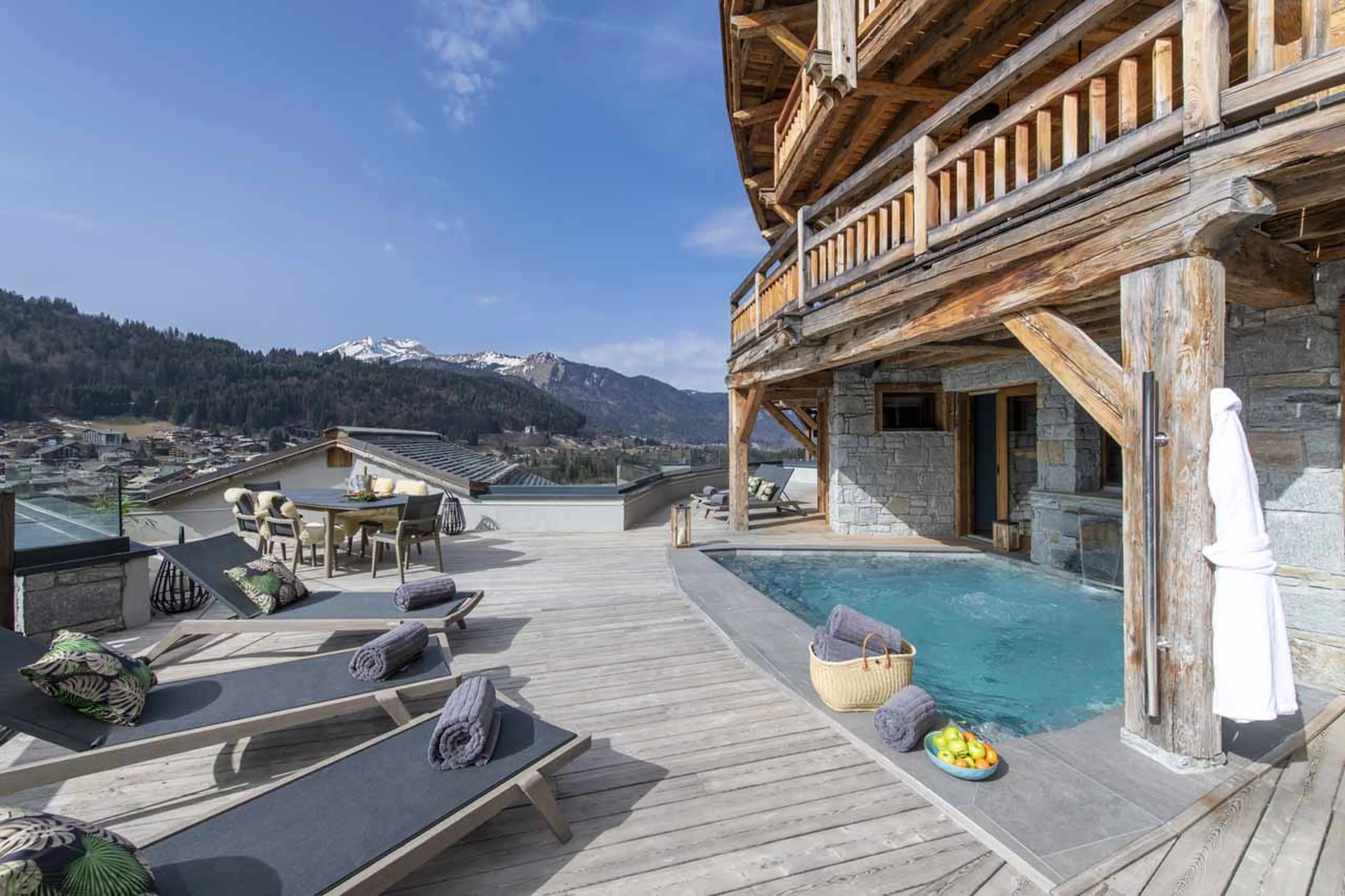 Terrace at ZEMS Lodge in Morzine