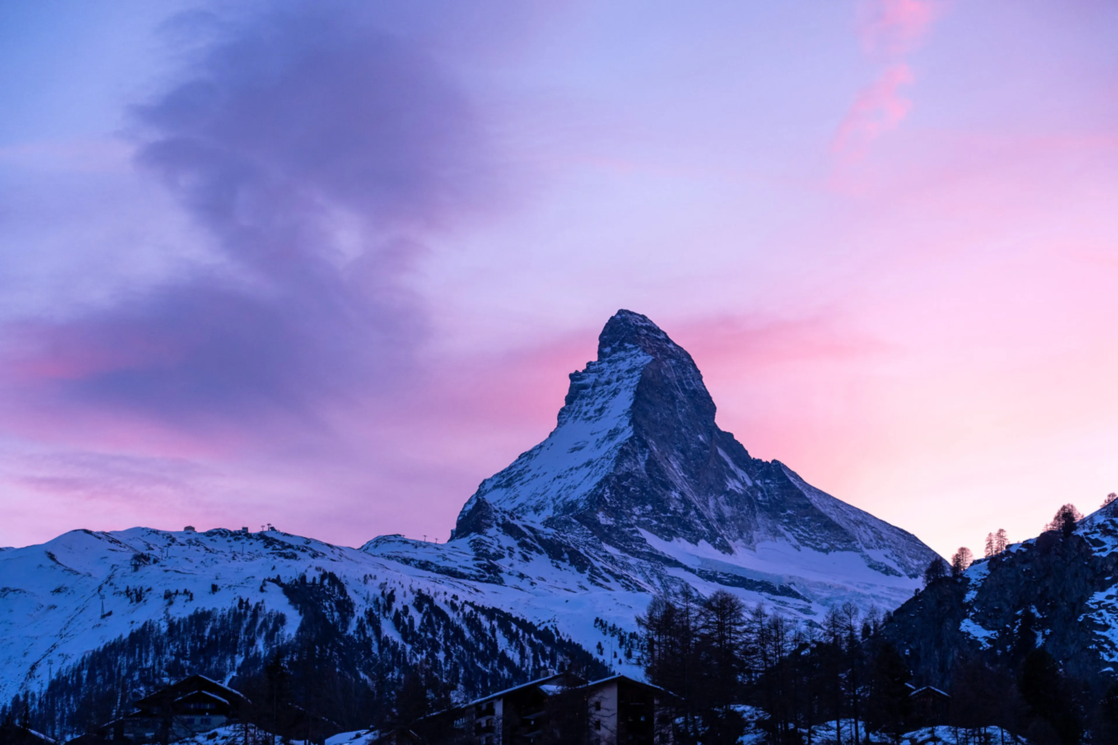 Zermatt with view of Matterhorn
